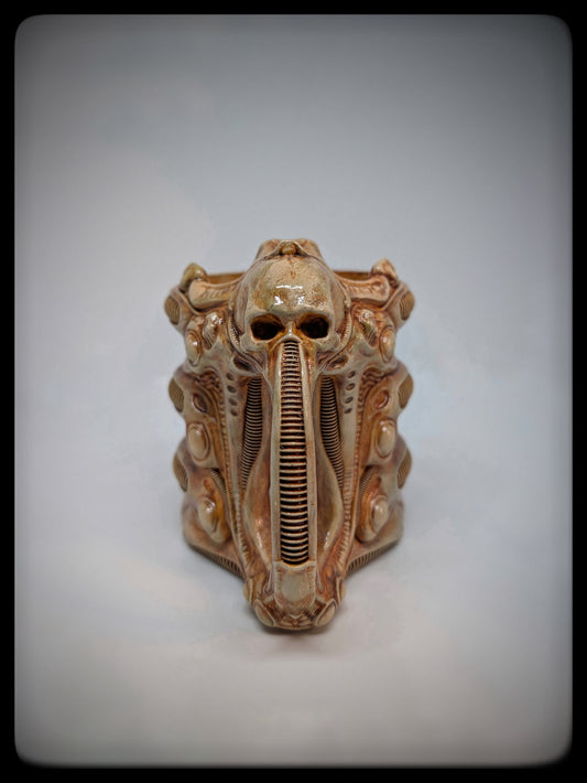 Biomecha Mug Holder – 3D Printed Resin, Hand-Painted Sci-Fi Art, Fits Beer Glass