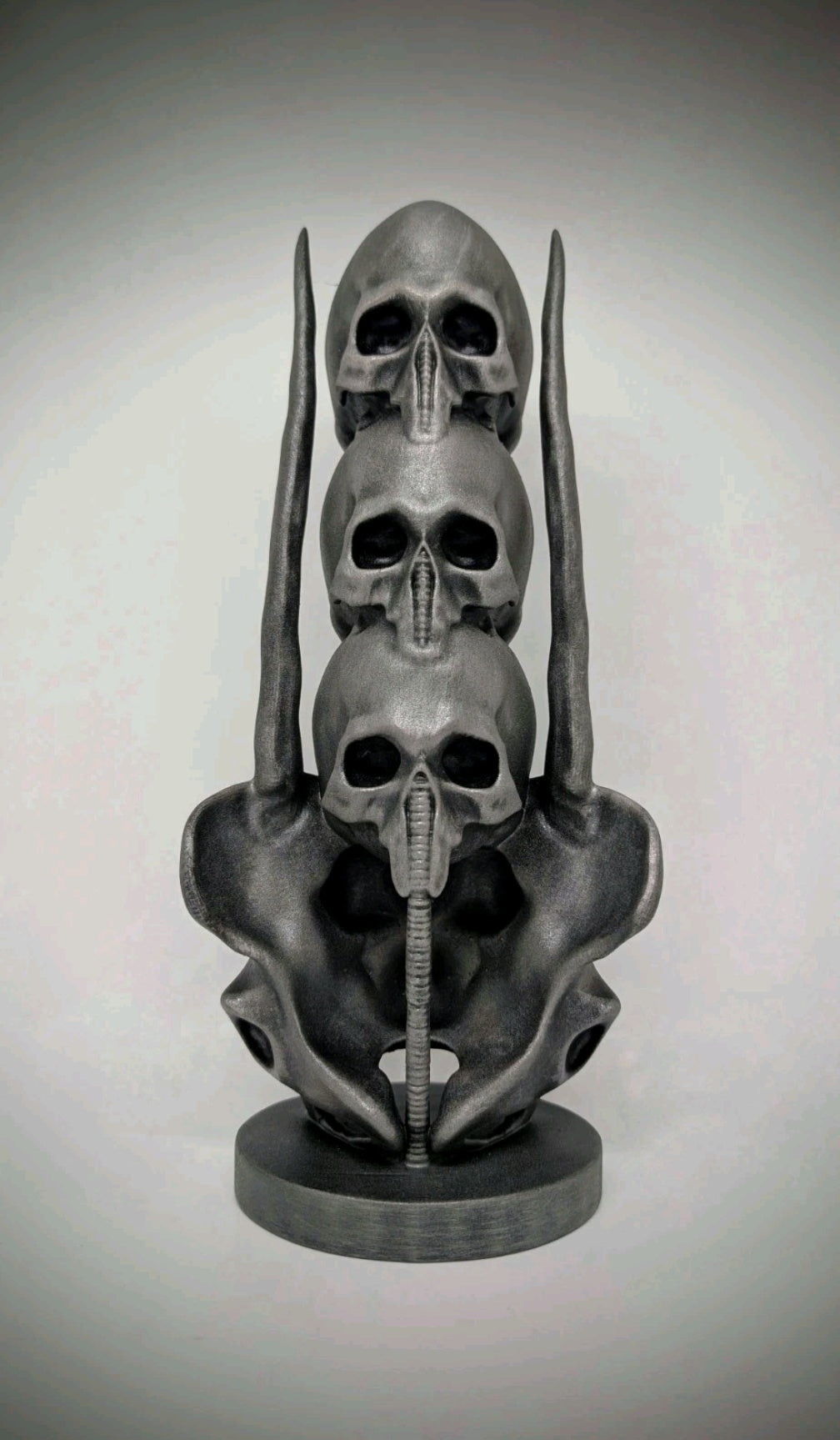 Biomechanical Art Sculpture 3D Printed Resin Hand-Painted 12.6" (32 cm)