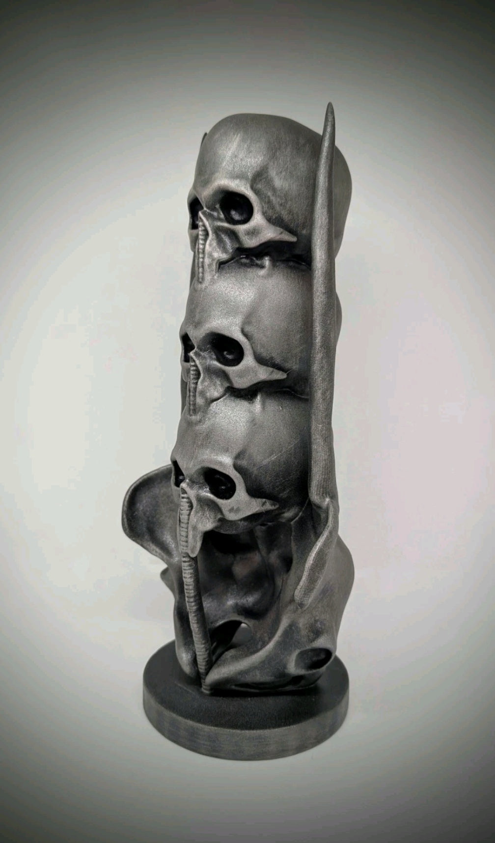 Biomechanical Art Sculpture 3D Printed Resin Hand-Painted 12.6" (32 cm)