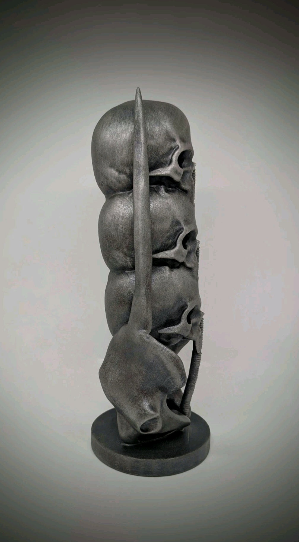 Biomechanical Art Sculpture 3D Printed Resin Hand-Painted 12.6" (32 cm)