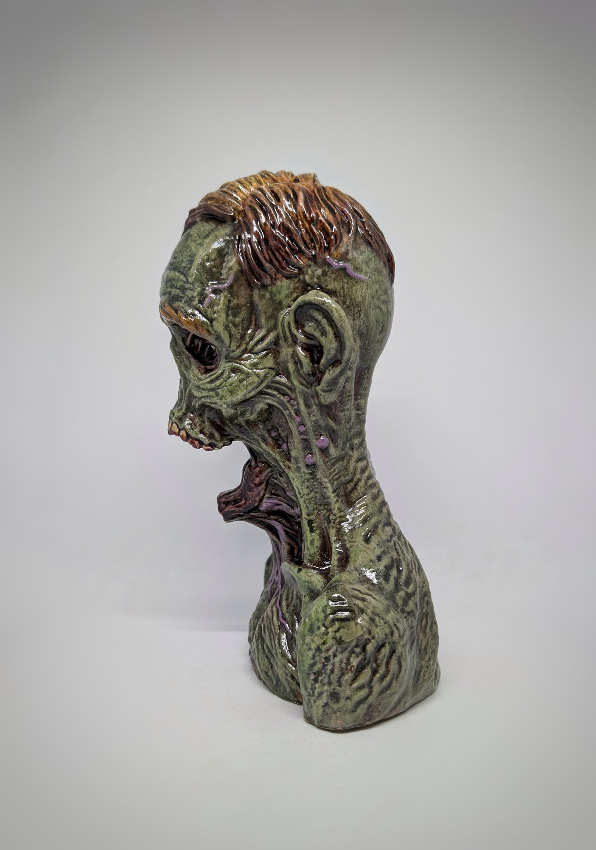 Zombie Figurine Hand-Painted 3D Resin Horror Art 8.66" (22 cm)