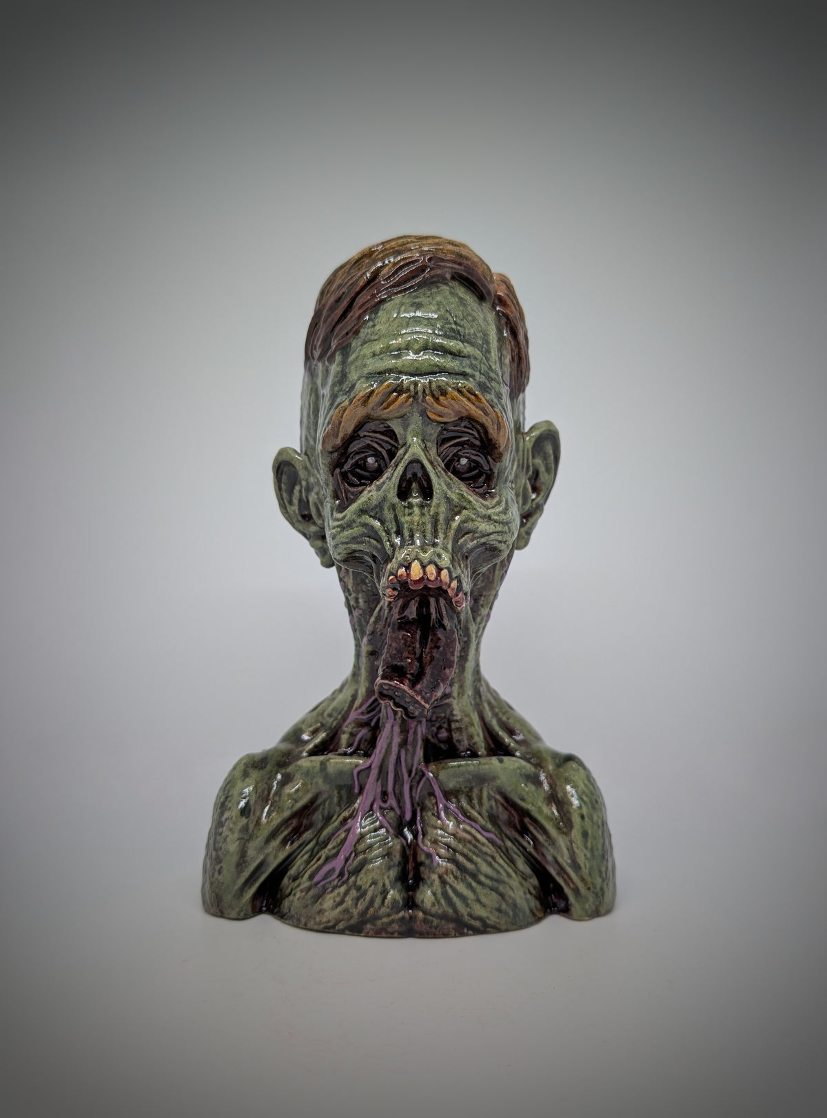 Zombie Figurine Hand-Painted 3D Resin Horror Art 8.66" (22 cm)