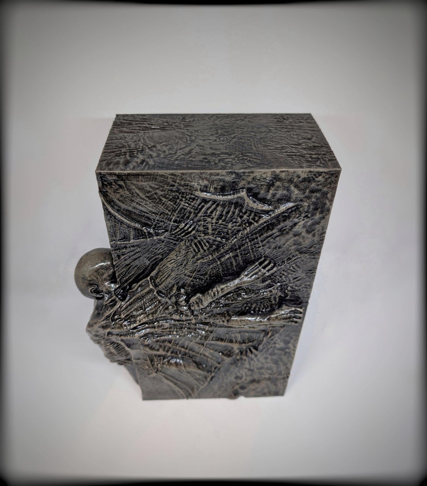 Inspired by Zdzislaw Beksinski 3D Resin Sculpture, Height 10.43 in (26.5 cm/265mm)