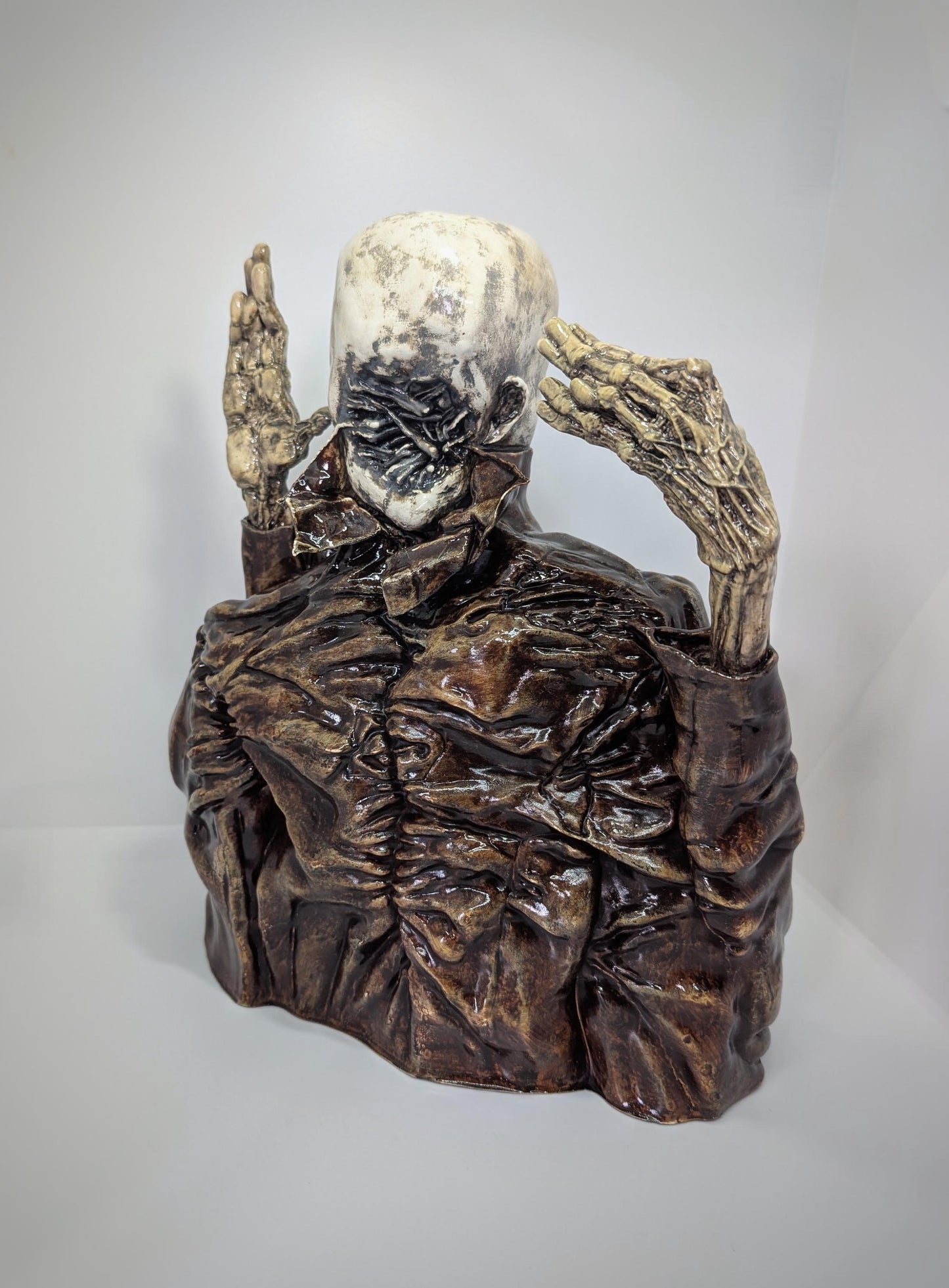 Inspired Zdzisław Beksiński ZH Japanese Collection / 3D Resin Sculpture/ Hand Painted 11.25 in (28,5 cm /285mm) Height