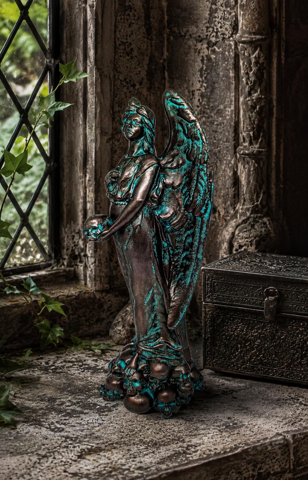Angel of Death Gothic Resin Figurine Height 13.4'' (34 cm/340mm) Very Rare Art