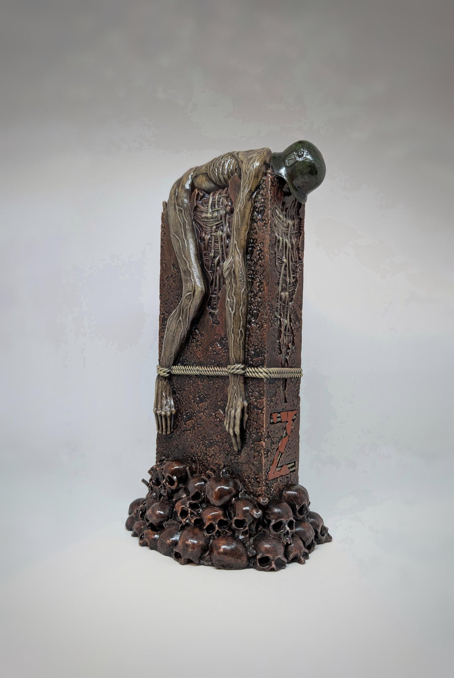Zdzislaw Beksinski Inspired AD73 -3D Resin Sculpture Height 10.2" (26 cm/260 mm)