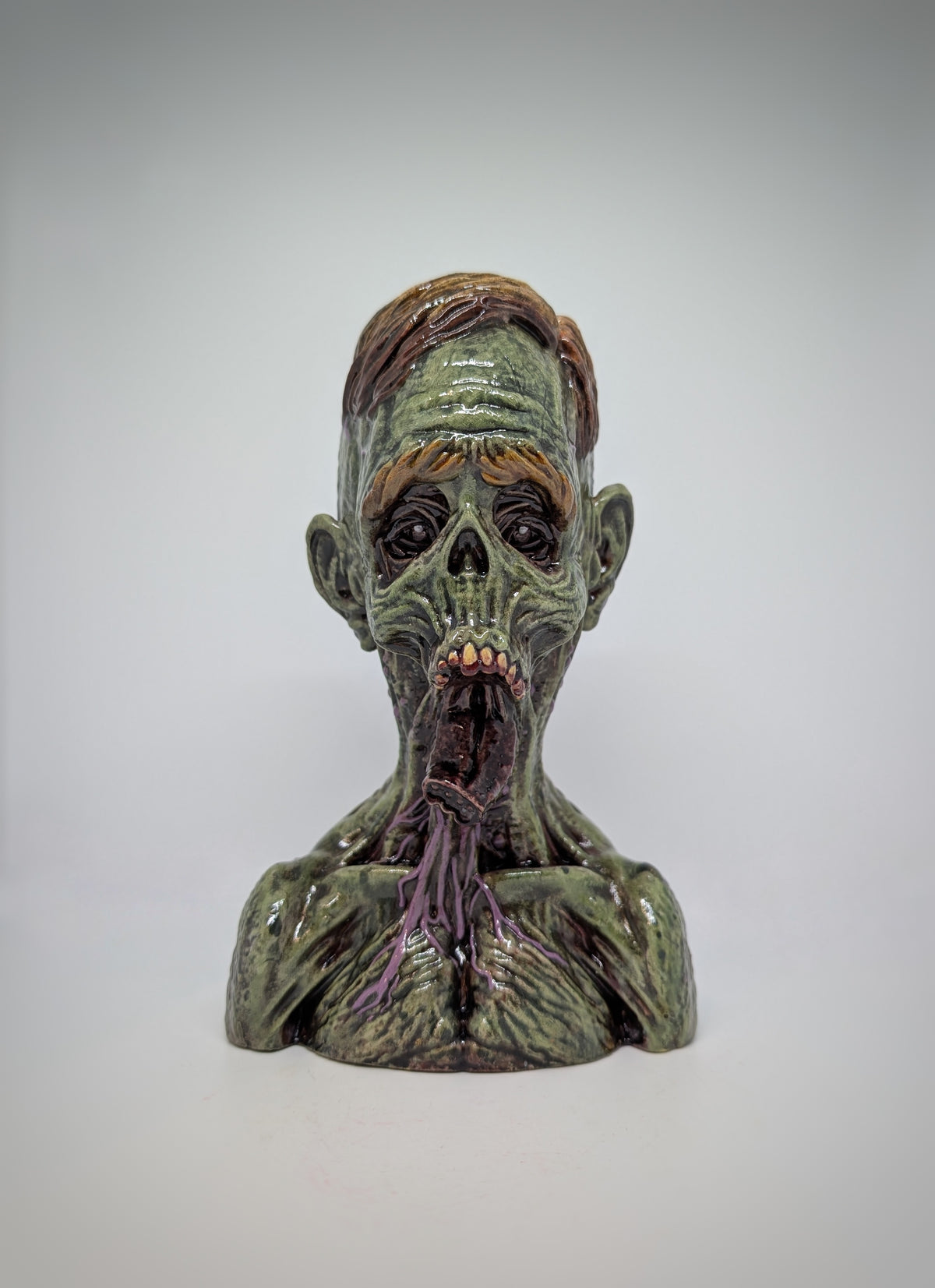 Zombie Figurine Hand-Painted 3D Resin Horror Art 8.66" (22 cm)