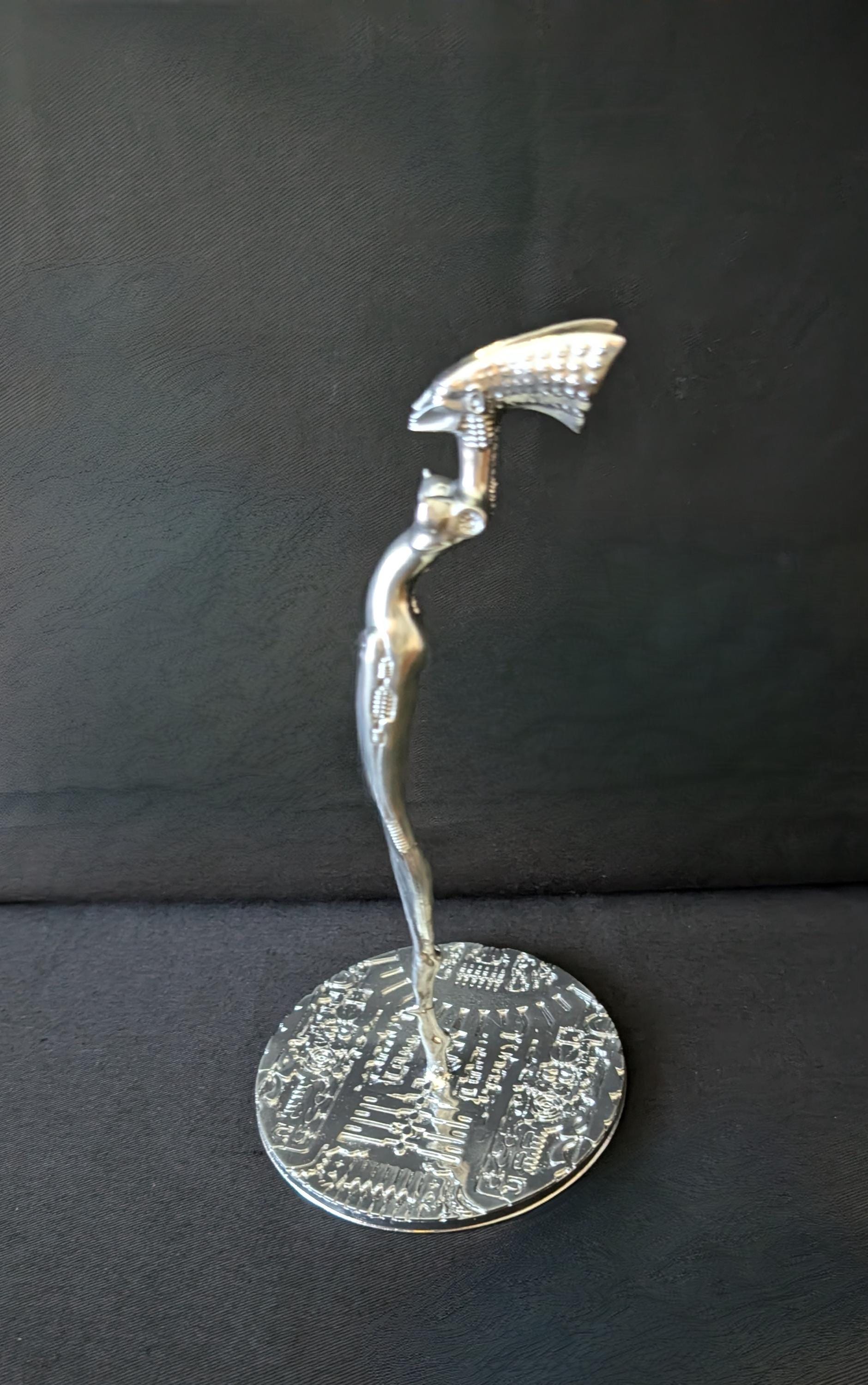 H.R. Giger Inspired Nubian Queen Statue – 3D Printed Resin Art Figure 7.87 "(20cm/ 200mm)