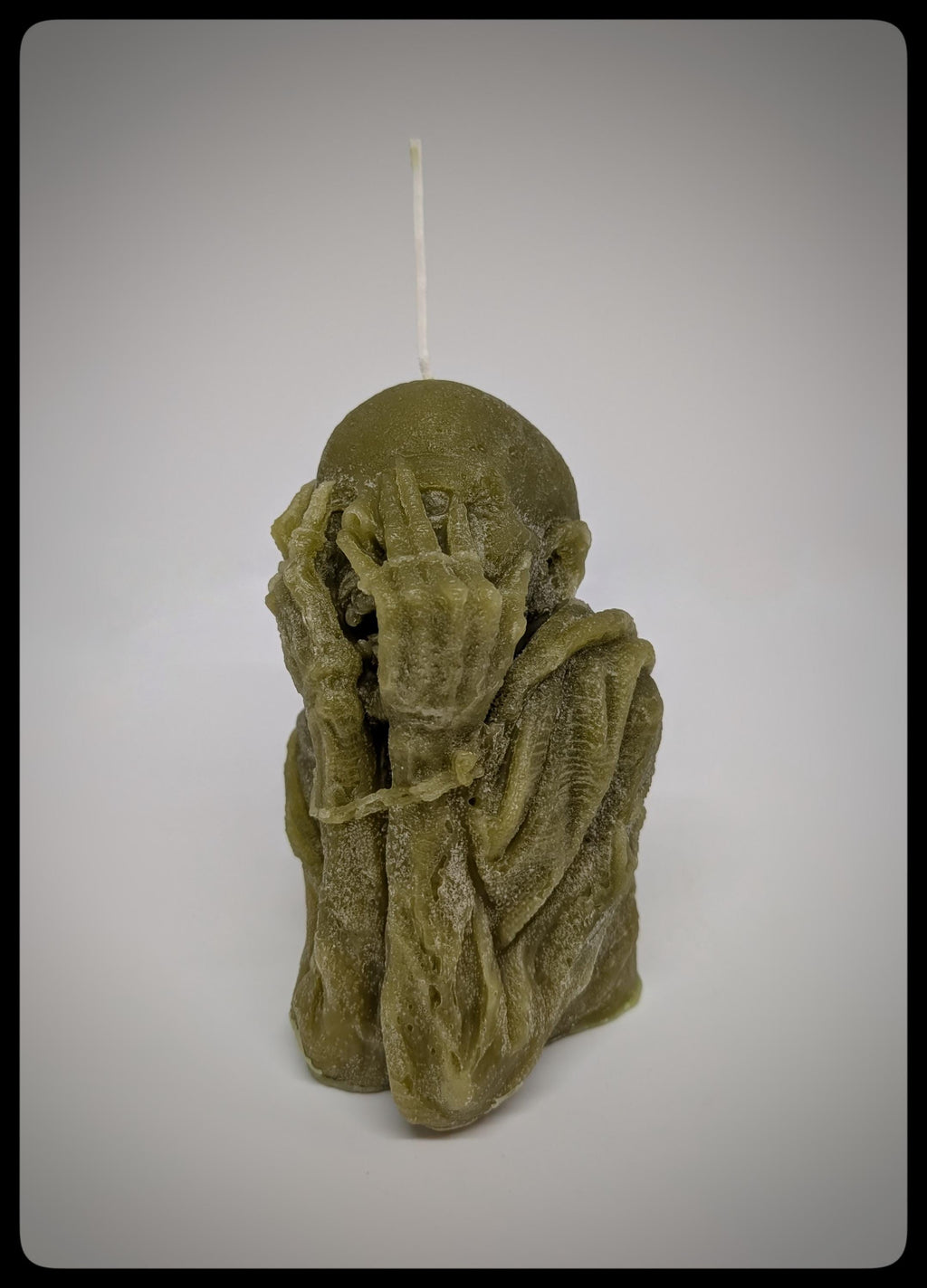 Handmade Gothic Screaming Mummy Candle 5.7 in (14.5 cm ) Tall Wax Art