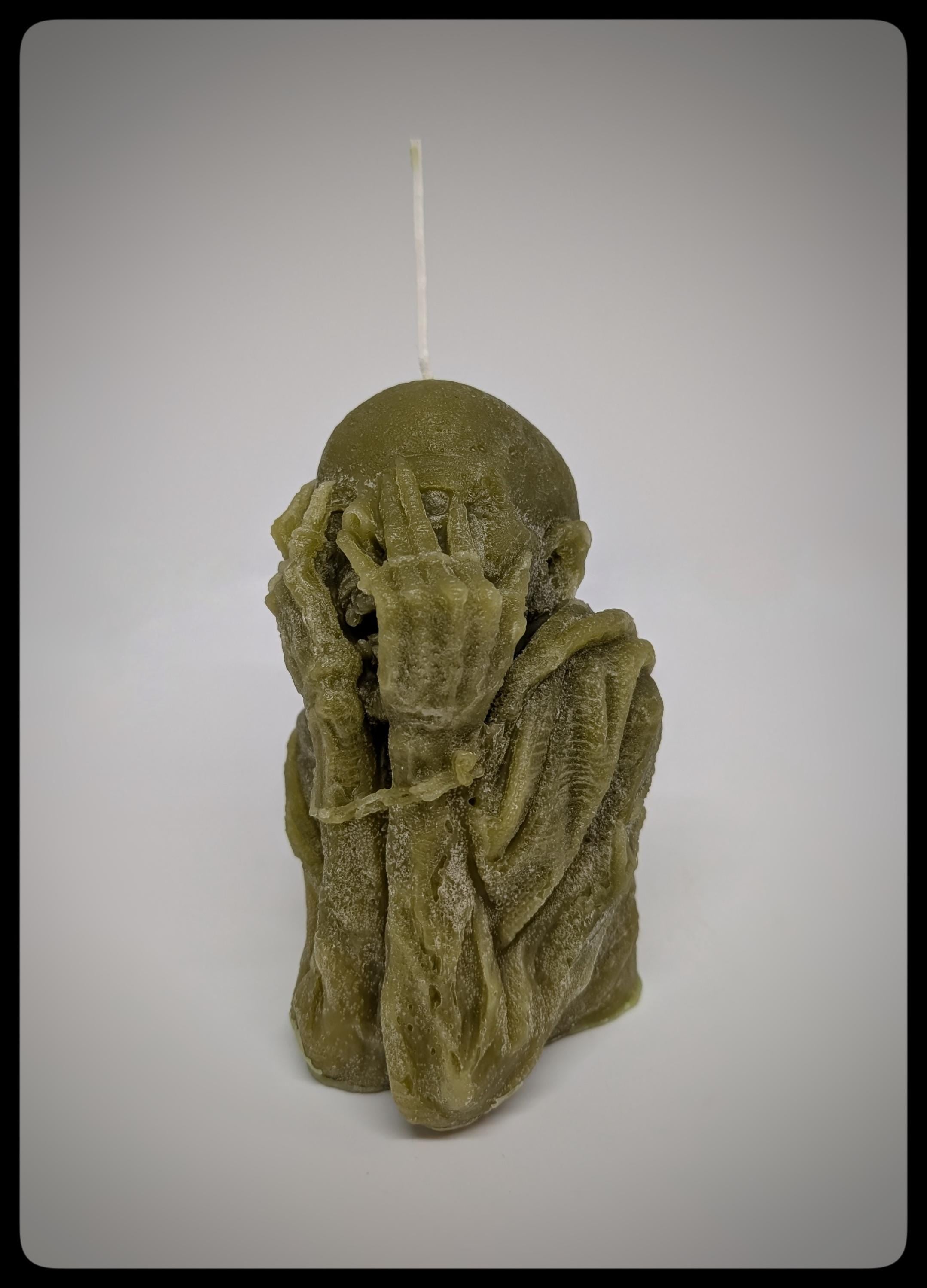Handmade Gothic Screaming Mummy Candle 5.7 in (14.5 cm ) Tall Wax Art