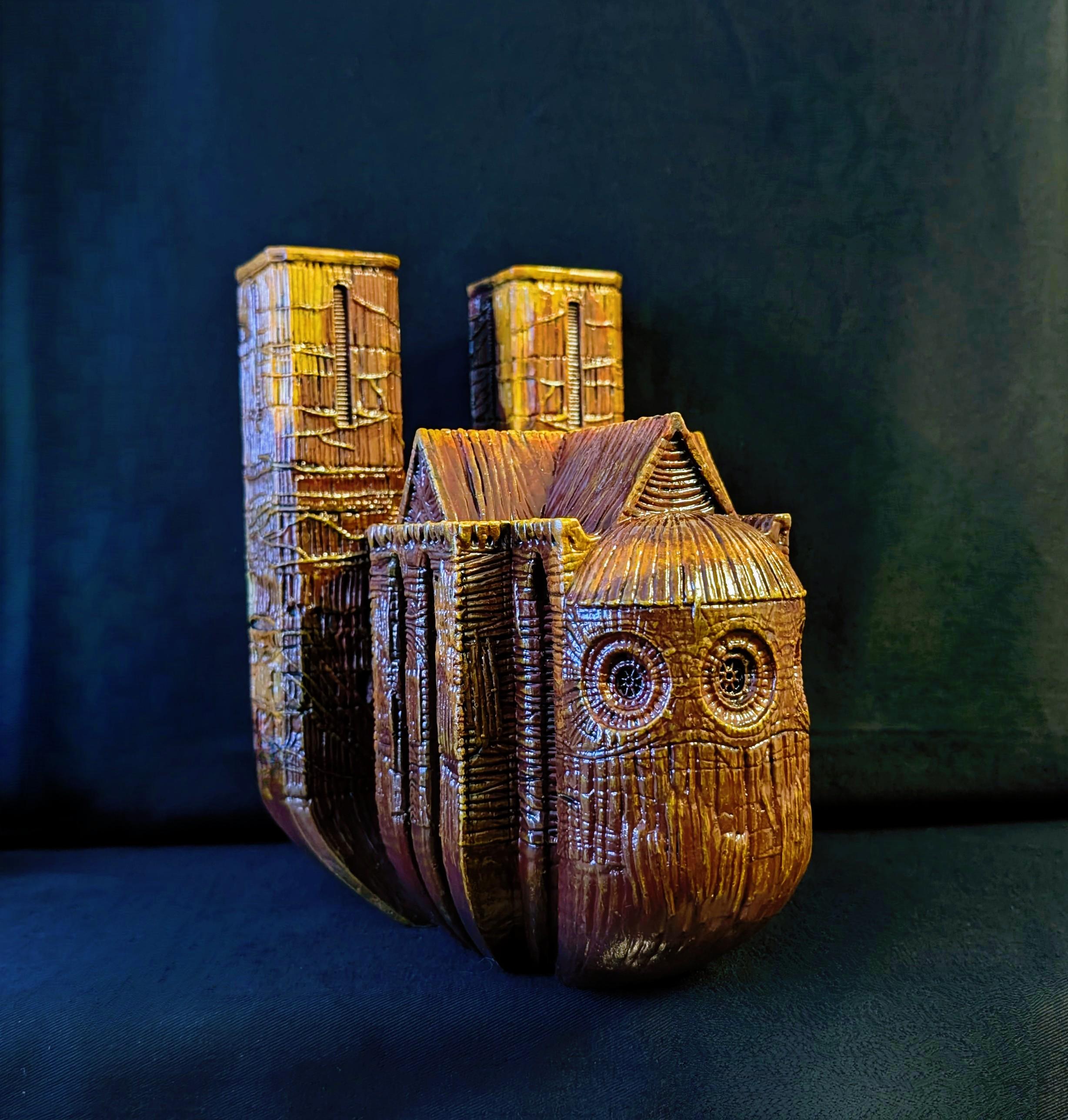 Inspired by Zdzisław Beksiński - Cathedral / 3D Resin Sculpture / 9.25in (23.5 cm / 235 mm)
