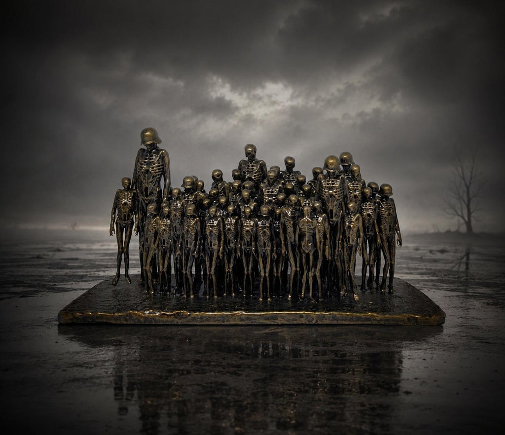 Inspired by Z. Beksiński Silent Wall / Sculpture 3D Resin 7.1" (18cm) x 13.8" (35cm)