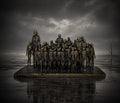 Inspired by Z. Beksiński Silent Wall / Sculpture 3D Resin 7.1" (18cm) x 13.8" (35cm)