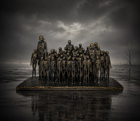 Inspired by Z. Beksiński Silent Wall / Sculpture 3D Resin 7.1" (18cm) x 13.8" (35cm)