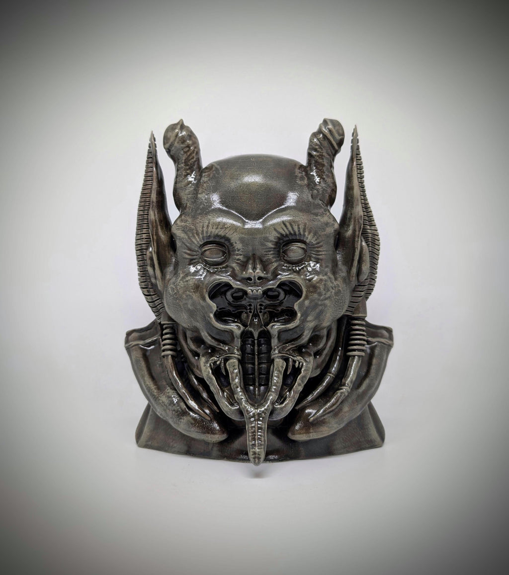 Inspired by H.R. Giger - Demon 3D Resin Sculpture Height 8.27" (21 cm) 3D sculpted by Carlito Brigante