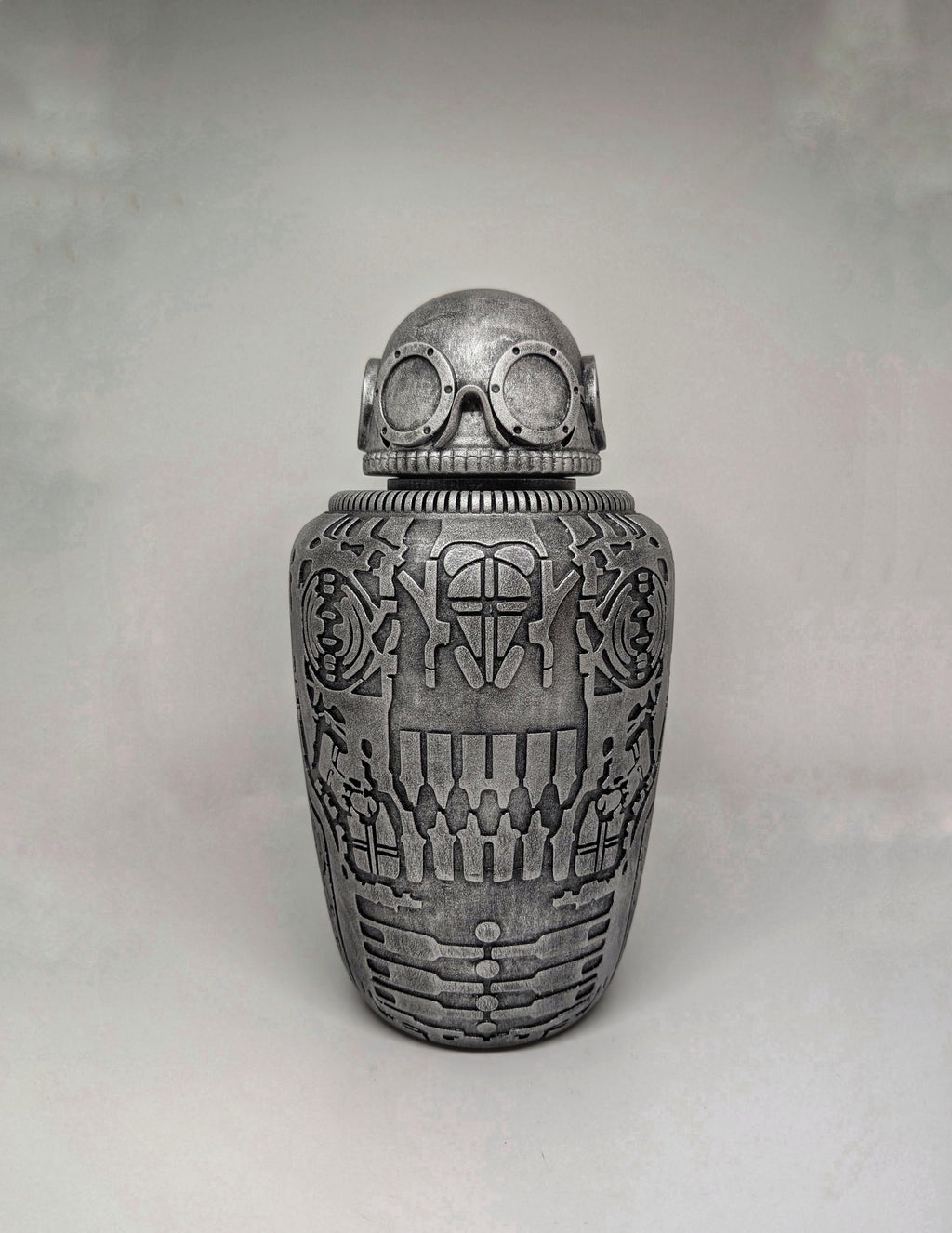 H.R. Giger Inspired Funeral Urn Sculpture 3D Printed Resin 10.2 in (26 cm/260mm)