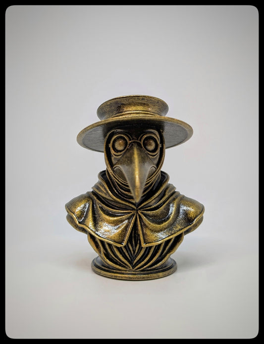 Plague Doctor Bust -3D Resin Sculpture Height 4.13" (10.5 cm/105 mm)