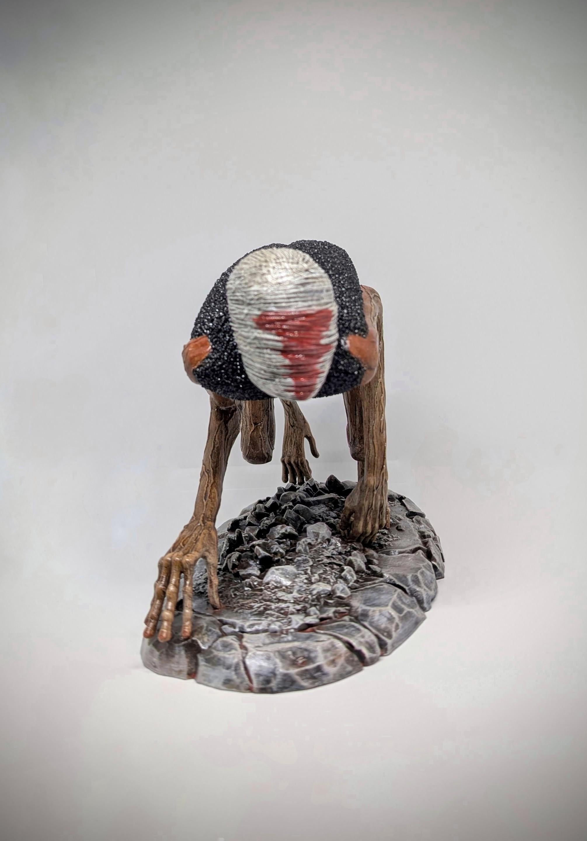 Inspired by Zdzisław Beksiński – Crawling Death 3D Resin Sculpture Length 10.8" (27.5 cm/275mm)