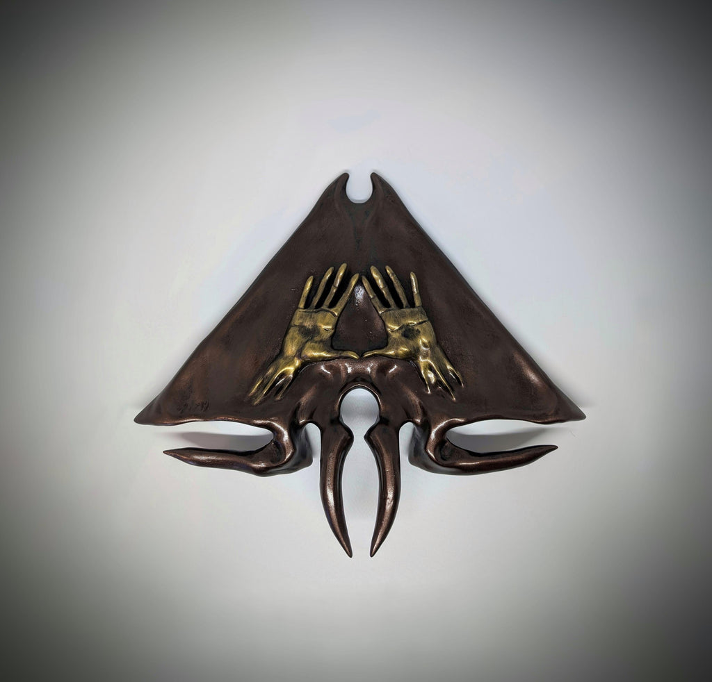 Inspired by HR Giger Secret Society 3D Resin Wall Sculpture 10.2in (26 cm / 260 mm) 3D sculpted by Carlito Brigante