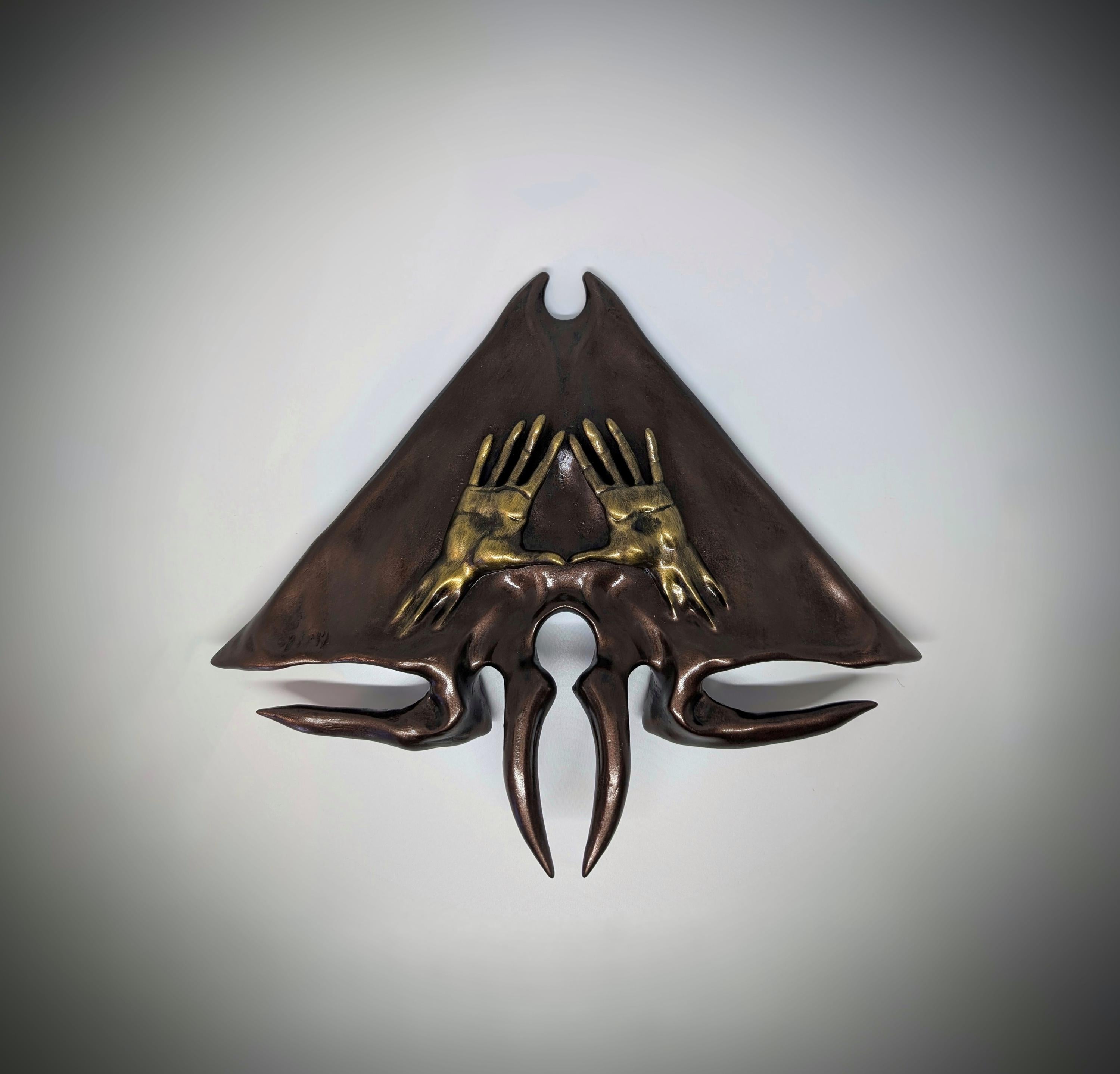 Inspired by HR Giger Secret Society 3D Resin Wall Sculpture 10.2in (26 cm / 260 mm) 3D sculpted by Carlito Brigante