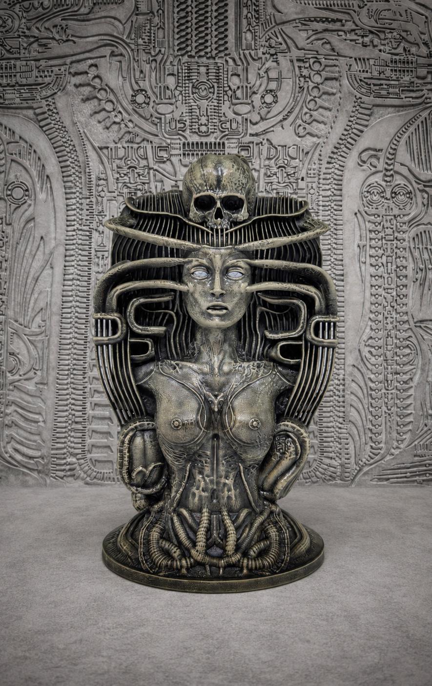 Inspired by H.R. Giger - Anima Mia 3D Resin Sculpture Height 11.4in (29 cm/290mm)