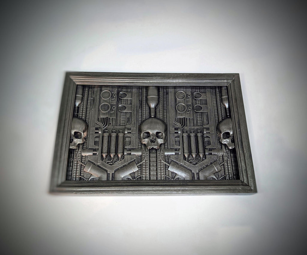 Inspired H.R. Giger Landschaft XIX 1973 3D resin wall sculpture 7.87×11.81 in (20×30 cm)