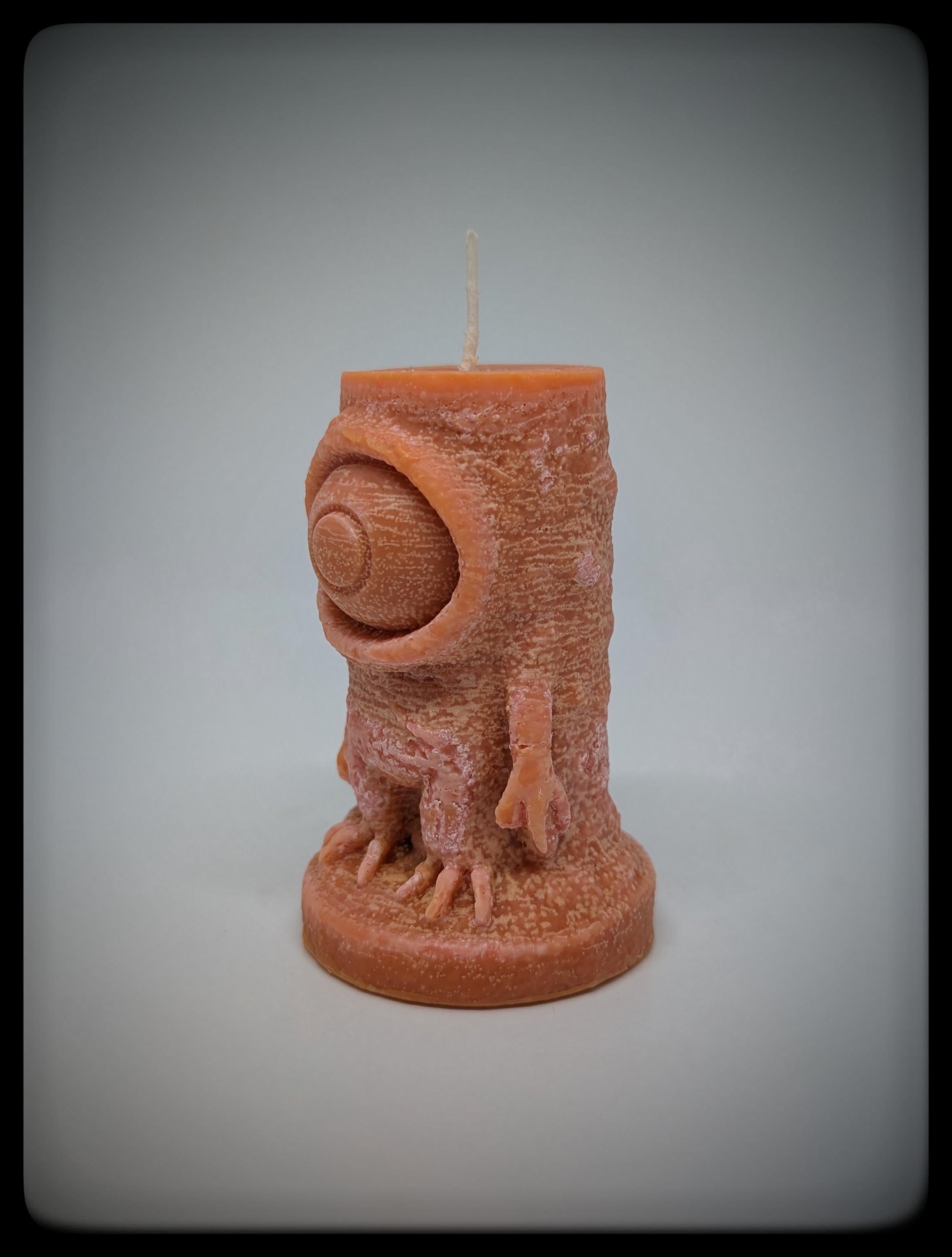 One-Eyed Monster Candle, Height 3.74" (9.5 cm), Dark Art Gothic /Sci-Fi Decor