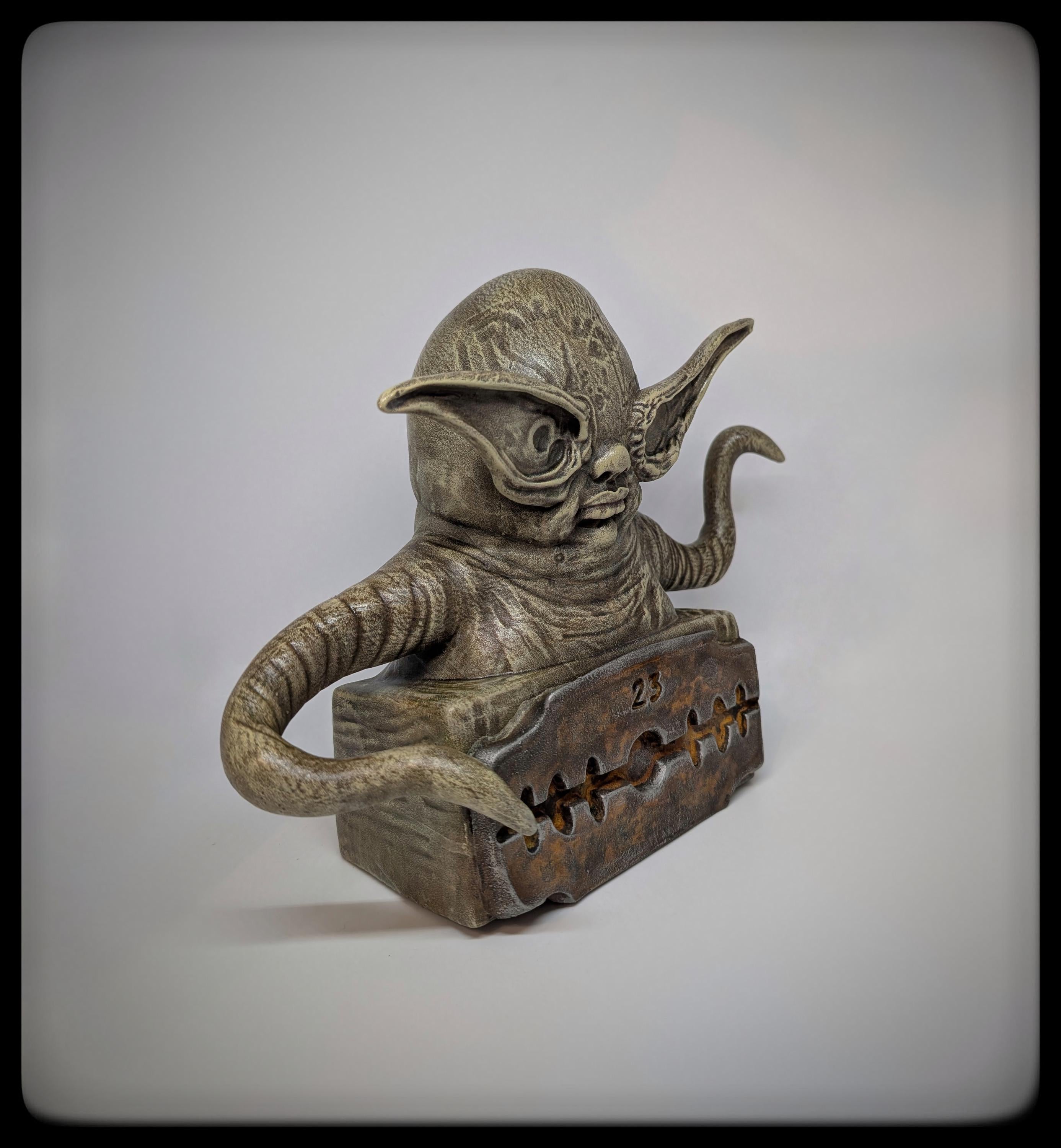 Inspired by H.R. Giger – Illuminatus I (1978), 8.7" (22 cm / 220 mm) 3D Resin Sculpture