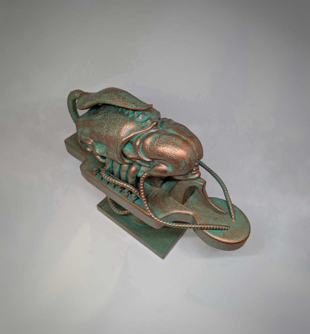 Inspired by H.R. Giger - Biomechanoid (1969) / height 8.66"(22 cm) x length 11.81" (30 cm) / 3D resin sculpture