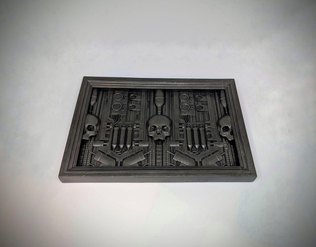 Inspired H.R. Giger Landschaft XIX 1973 3D resin wall sculpture 7.87×11.81 in (20×30 cm)
