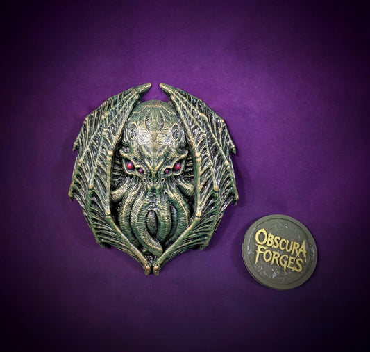 Cthulhu Wall Sculpture Inspired by H.P. Lovecraft / 3D Resin, Height 7.1 in (18 cm/180mm)