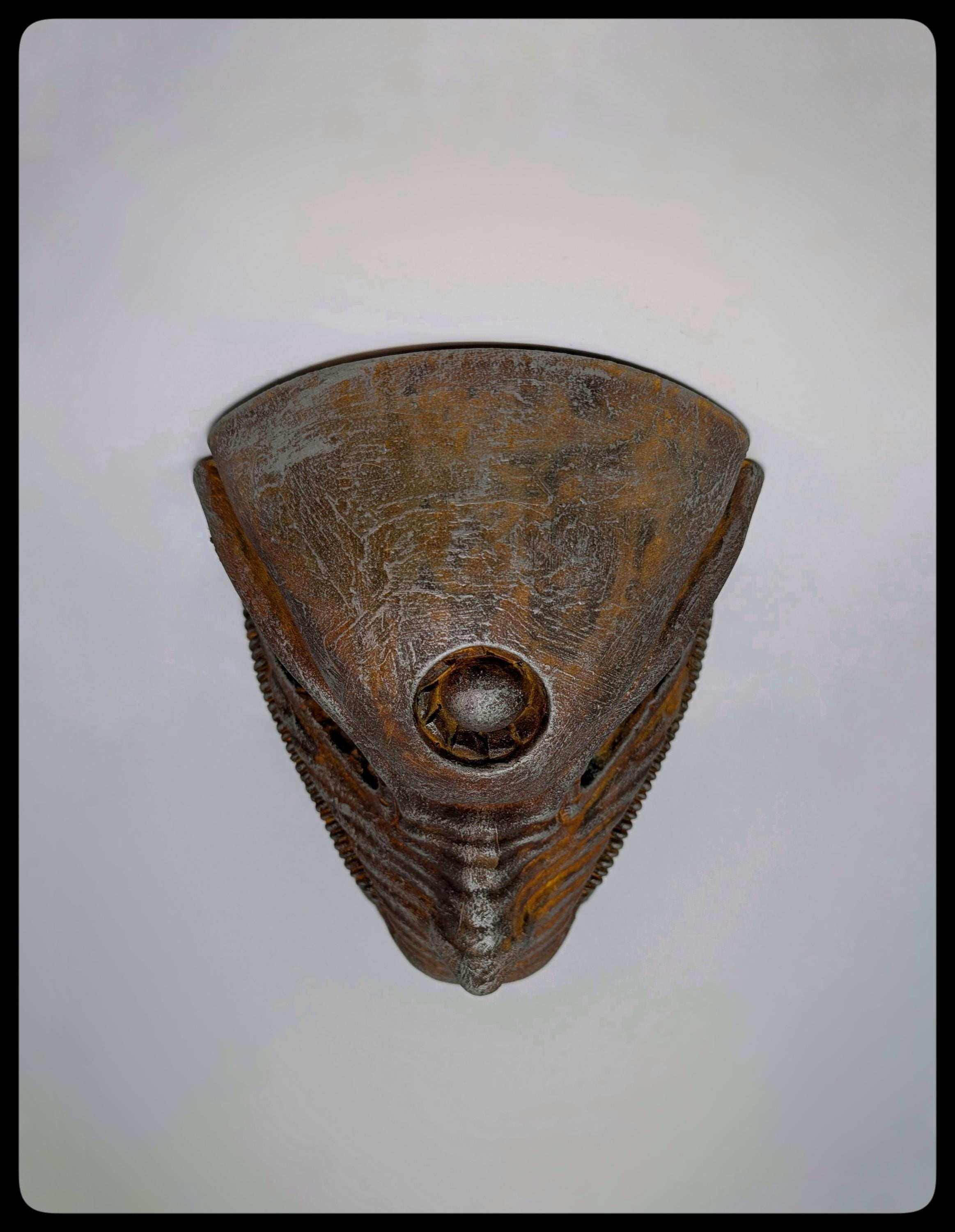 Inspired by H.R. Giger Biomechanoid Face 3D Resin Wall Sculpture, Height: 8.46 in (21,5 cm/215 mm)