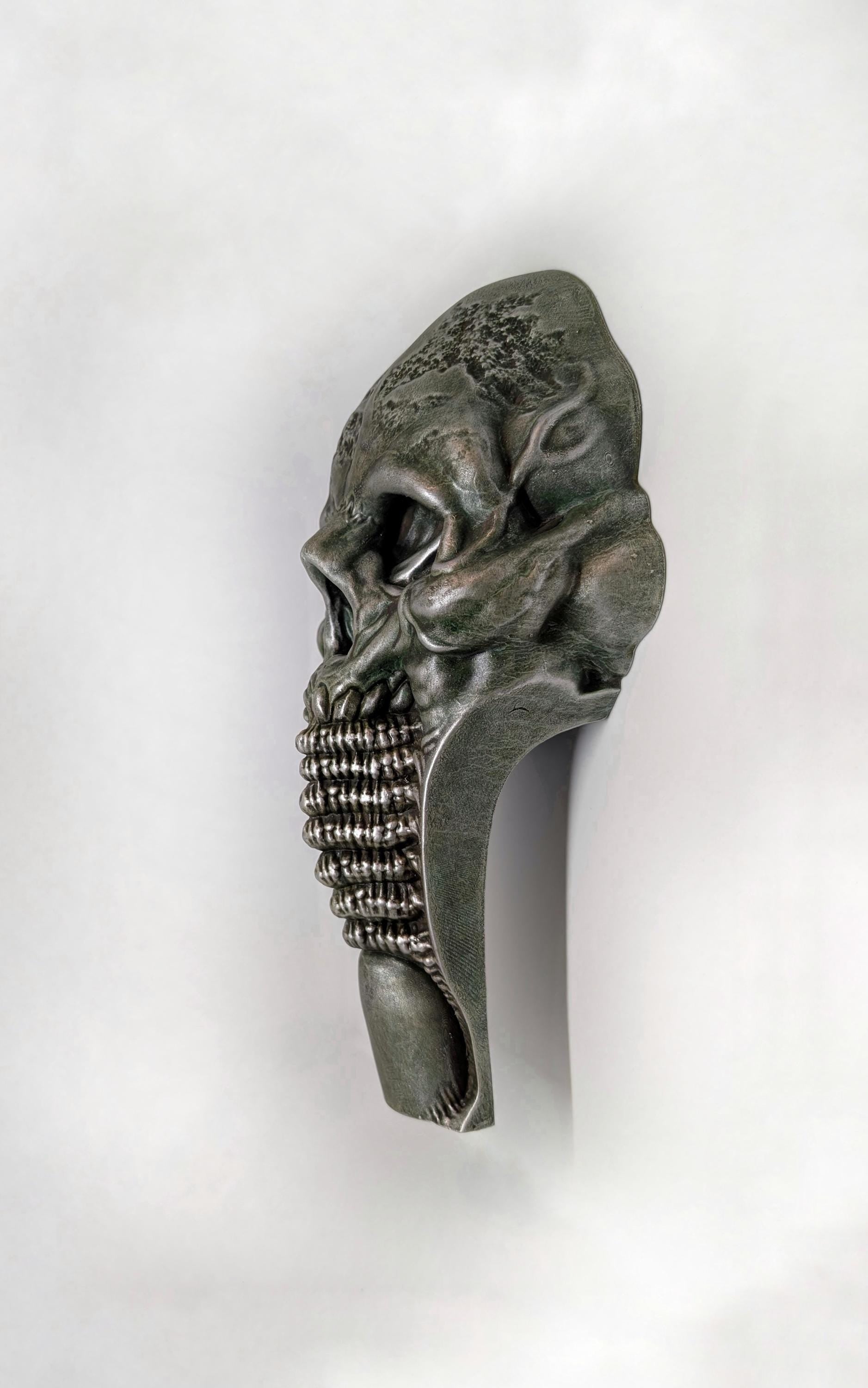 Biomechanical Skull / Wall Sculpture 12.2in (31cm/310mm) 3D Resin Art
