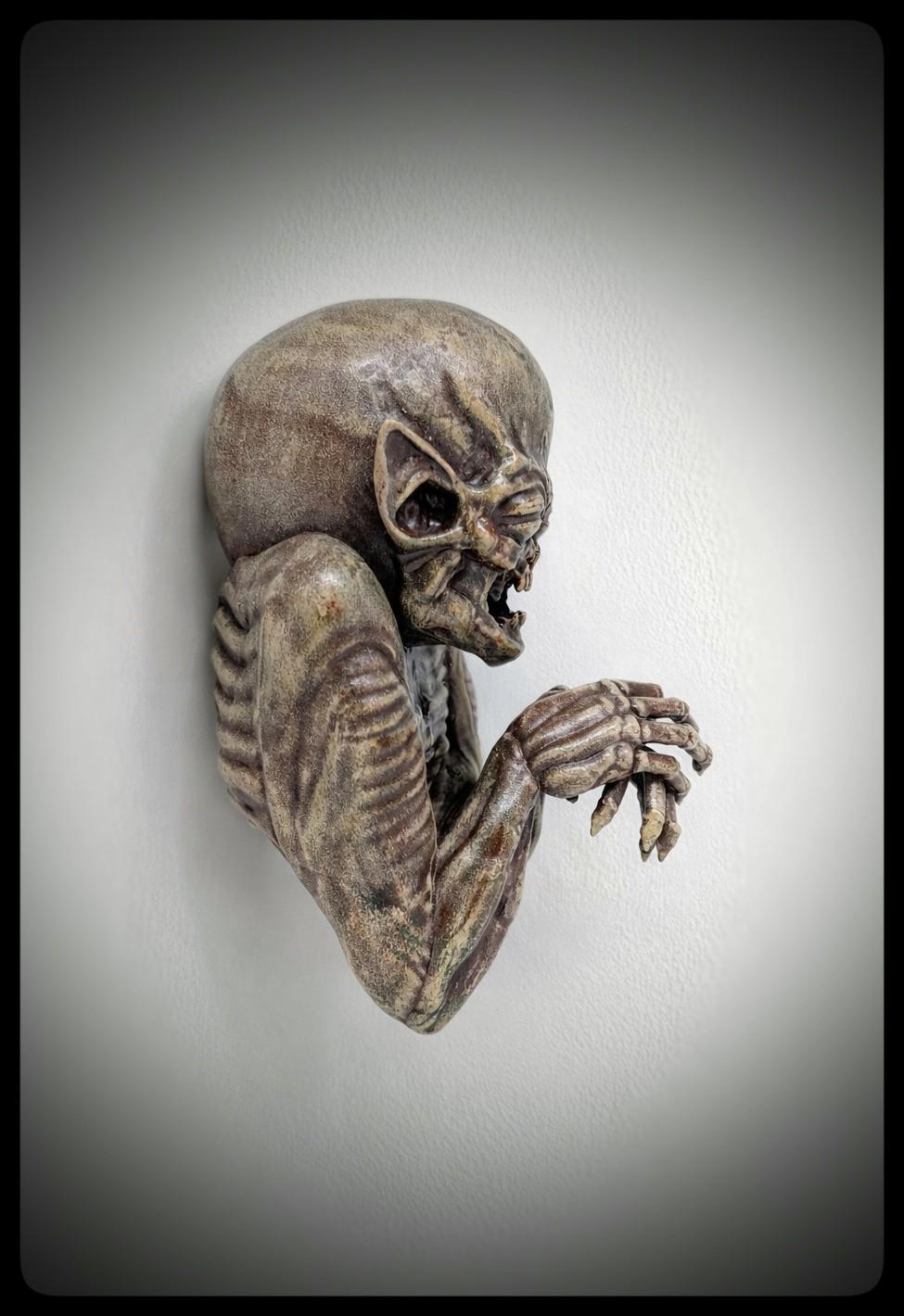 Inspired by H. R. Giger Demon 3D Resin Sculpture Height 8.27 in (21 cm/210 mm)