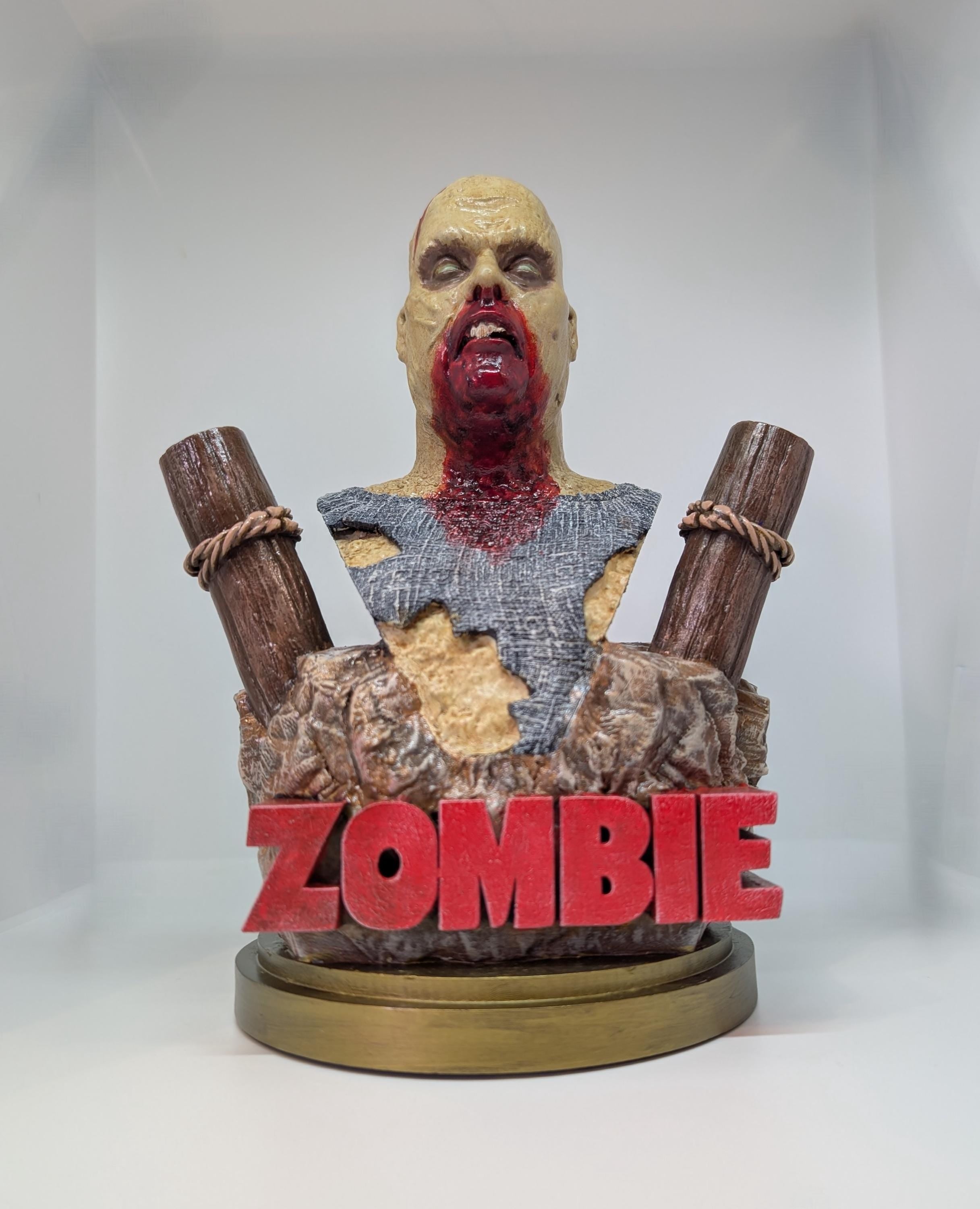 Zombie Boat Figurine Inspired by Lucio Fulci / Resin 3D Print – 9.8 in (25 cm) Tall