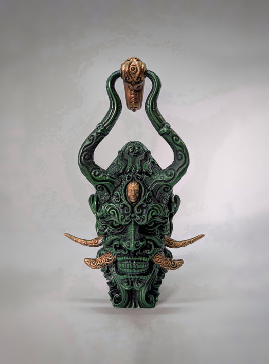 Japanese Mythology Oni Demon – Zane Rogers 3D Printed Resin Figure, Hand-Painted, 7.9 in (20 cm)