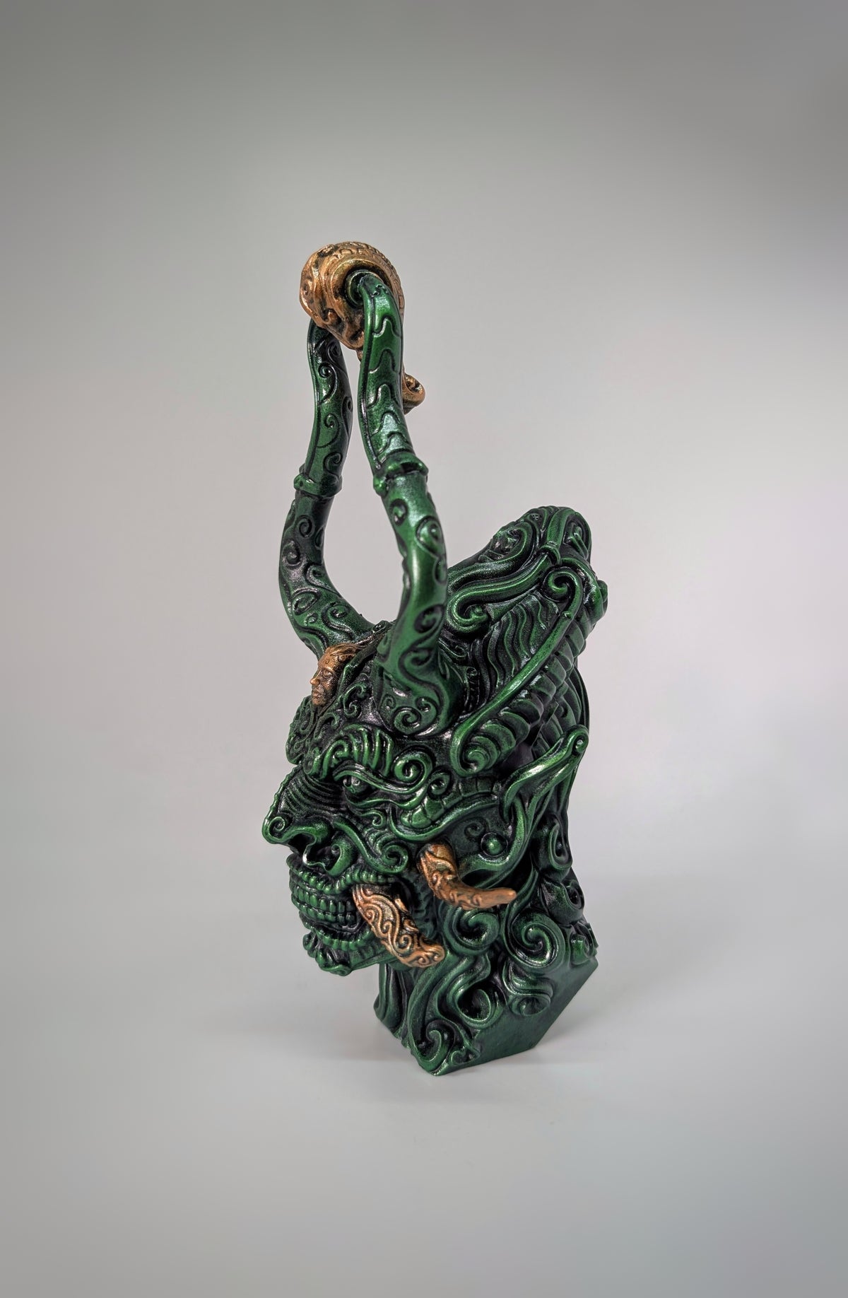 Japanese Mythology Oni Demon – Zane Rogers 3D Printed Resin Figure, Hand-Painted, 7.9 in (20 cm)