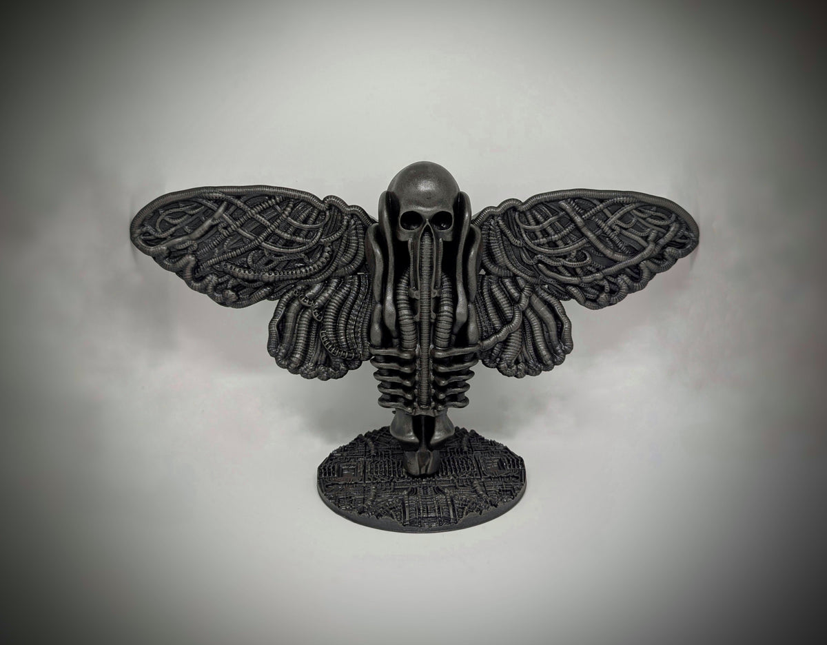 Biomechanical Art – Death Moth Width: 15.3 in (39 cm / 390 mm)