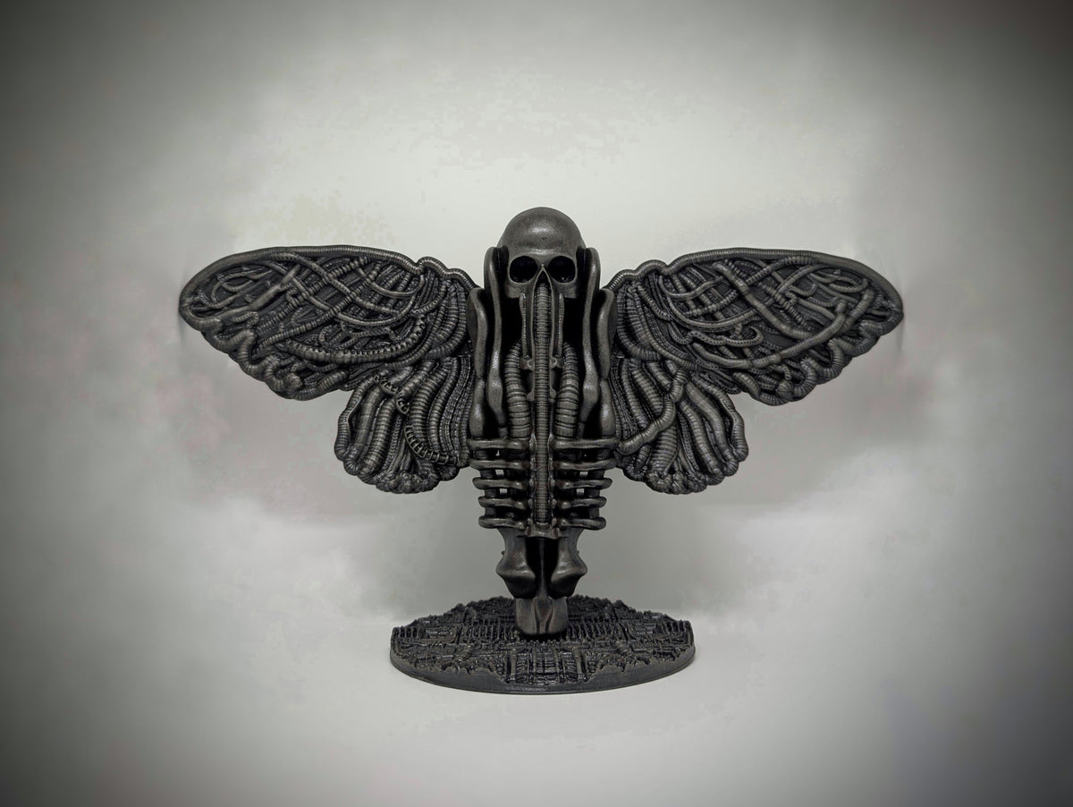 Biomechanical Art – Death Moth Width: 15.3 in (39 cm / 390 mm)