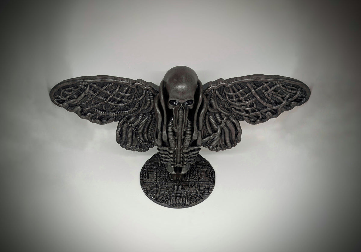 Biomechanical Art – Death Moth Width: 15.3 in (39 cm / 390 mm)