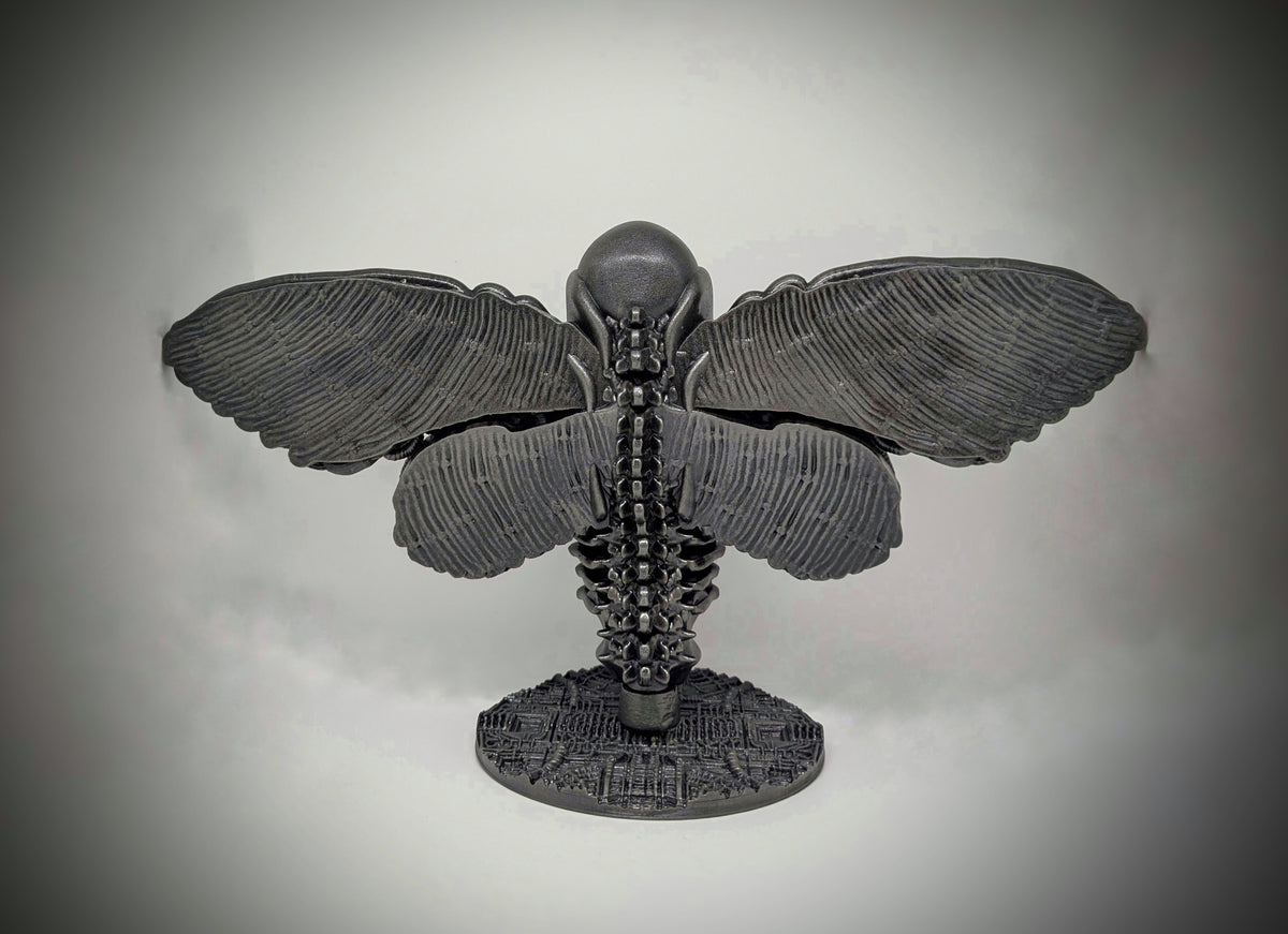 Biomechanical Art – Death Moth Width: 15.3 in (39 cm / 390 mm)