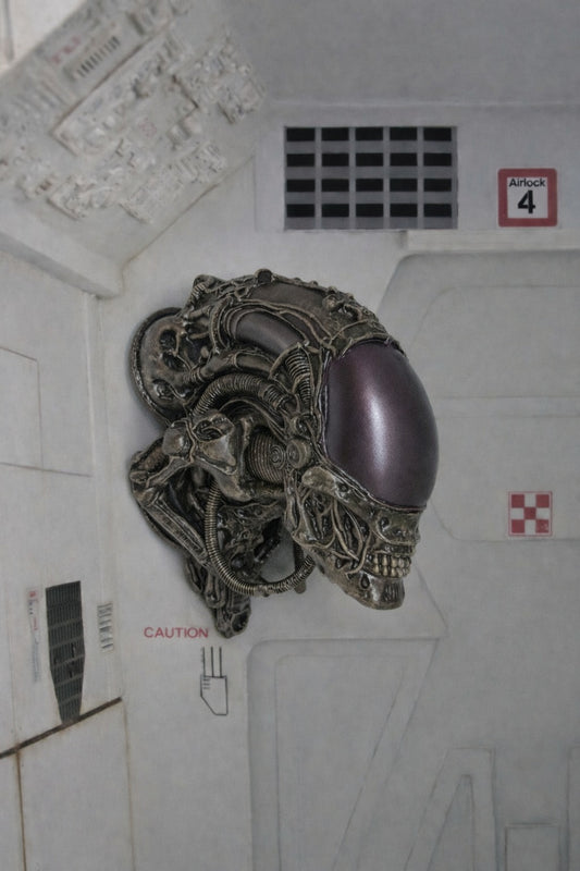 Alien Xenomorph Wall Art 3D Resin, Hand Painted 11.2" (28.5cm)