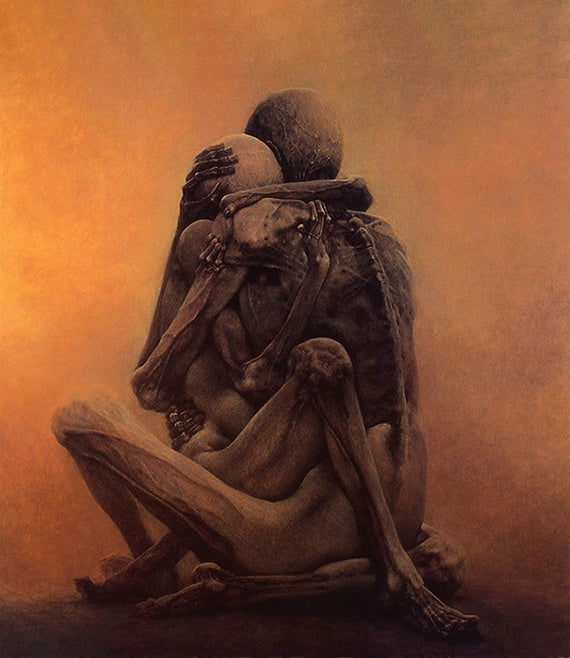 Inspired by Z.B. – The Embrace – 3D Resin Sculpture Height 5.9 in (15 cm)