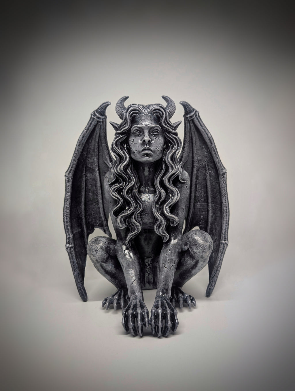 Gargoyle Shelf Decor Resin 3D Sculpture 10.24in (26 cm) Gothic Statue