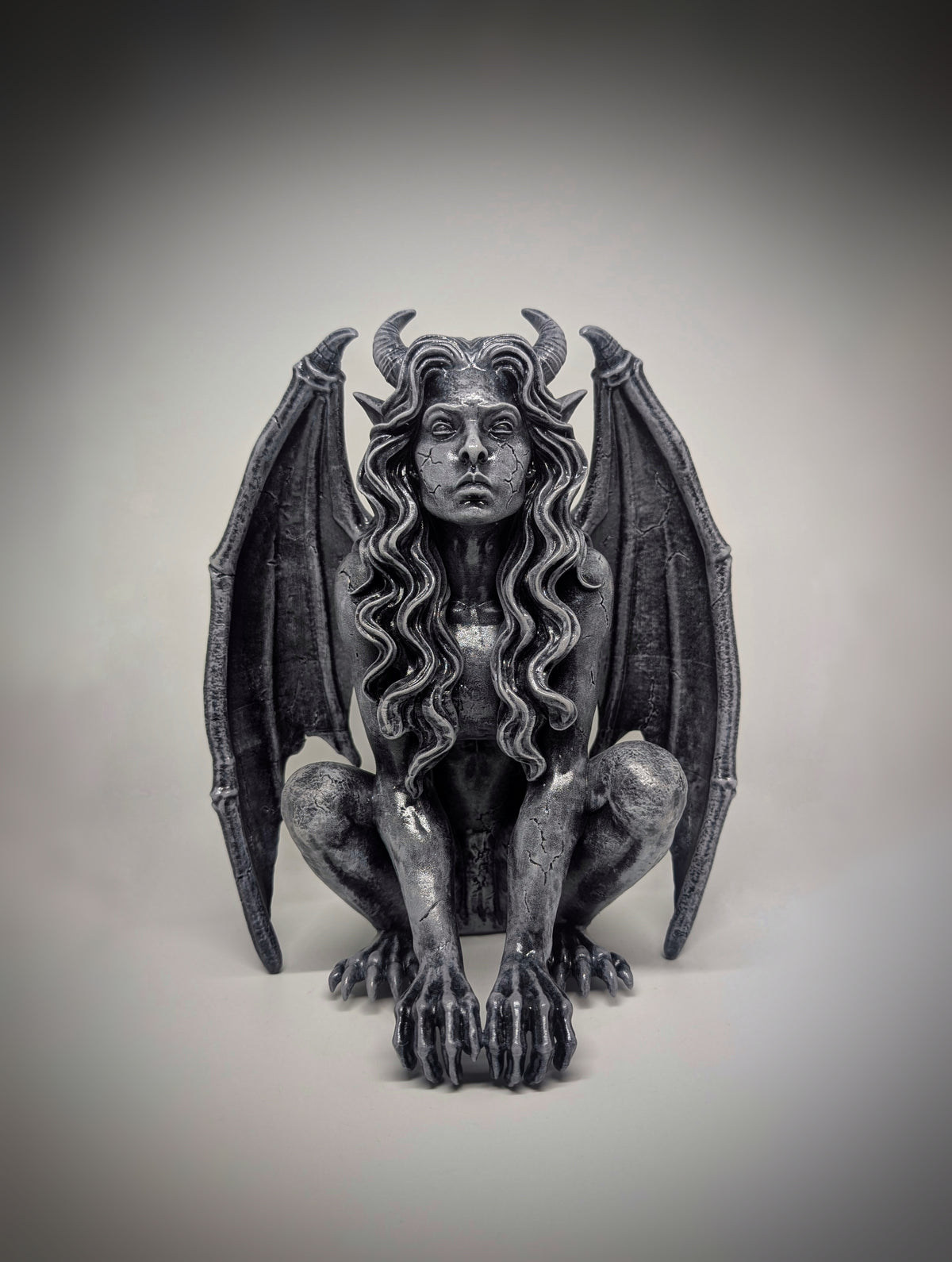 Gargoyle Shelf Decor Resin 3D Sculpture 10.24in (26 cm) Gothic Statue