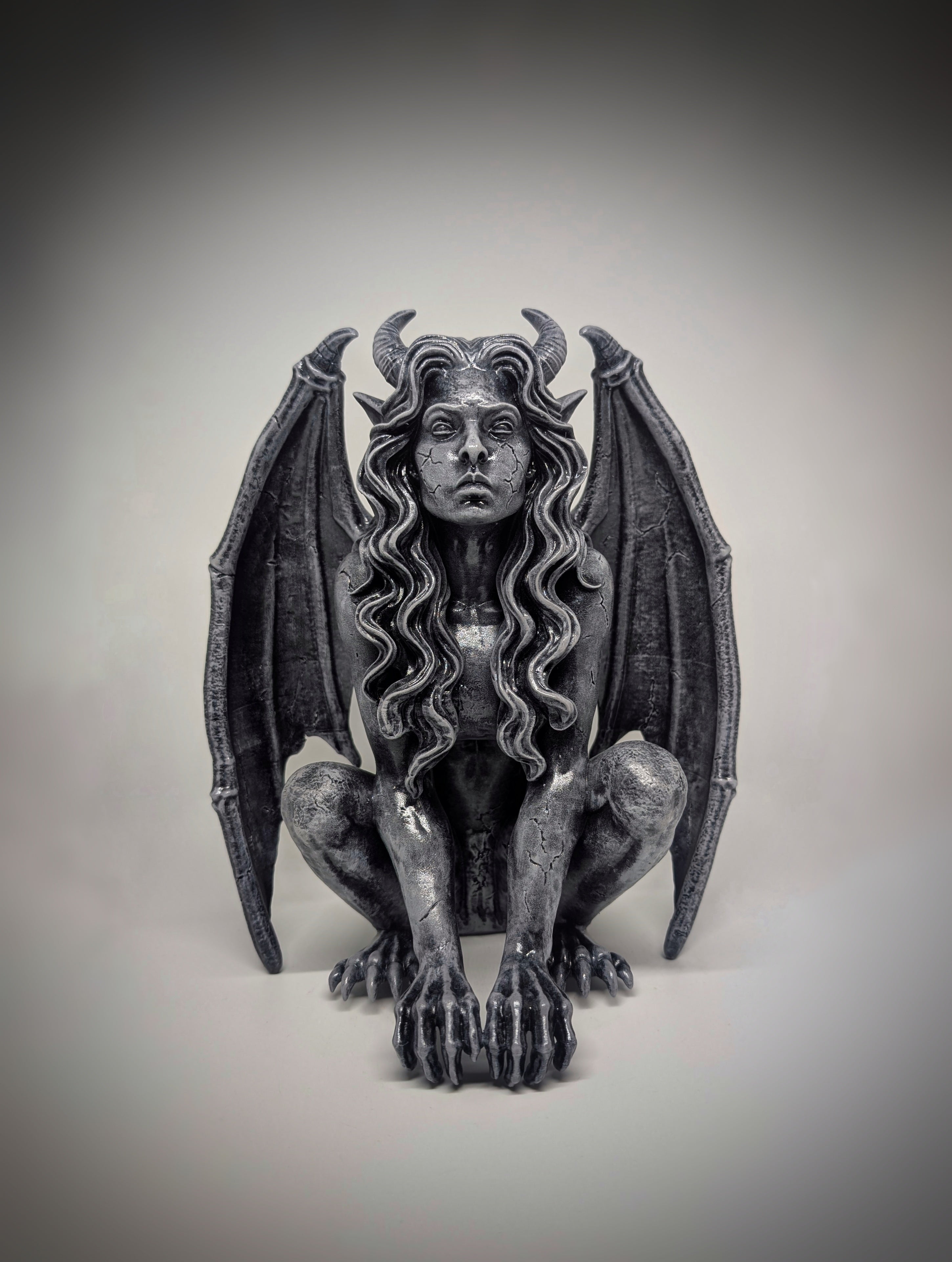 Gargoyle Shelf Decor Resin 3D Sculpture 10.24in (26 cm) Gothic Statue
