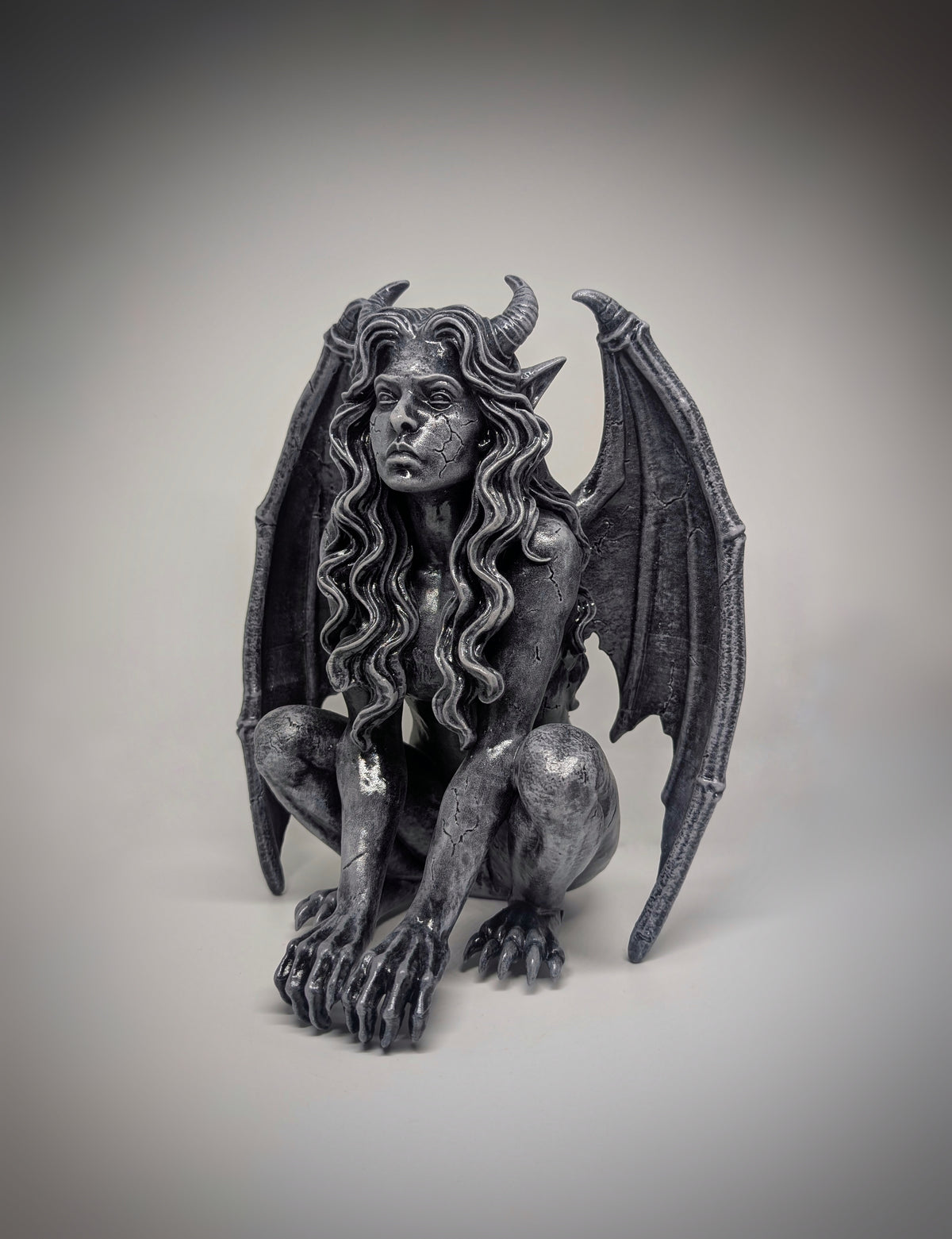 Gargoyle Shelf Decor Resin 3D Sculpture 10.24in (26 cm) Gothic Statue