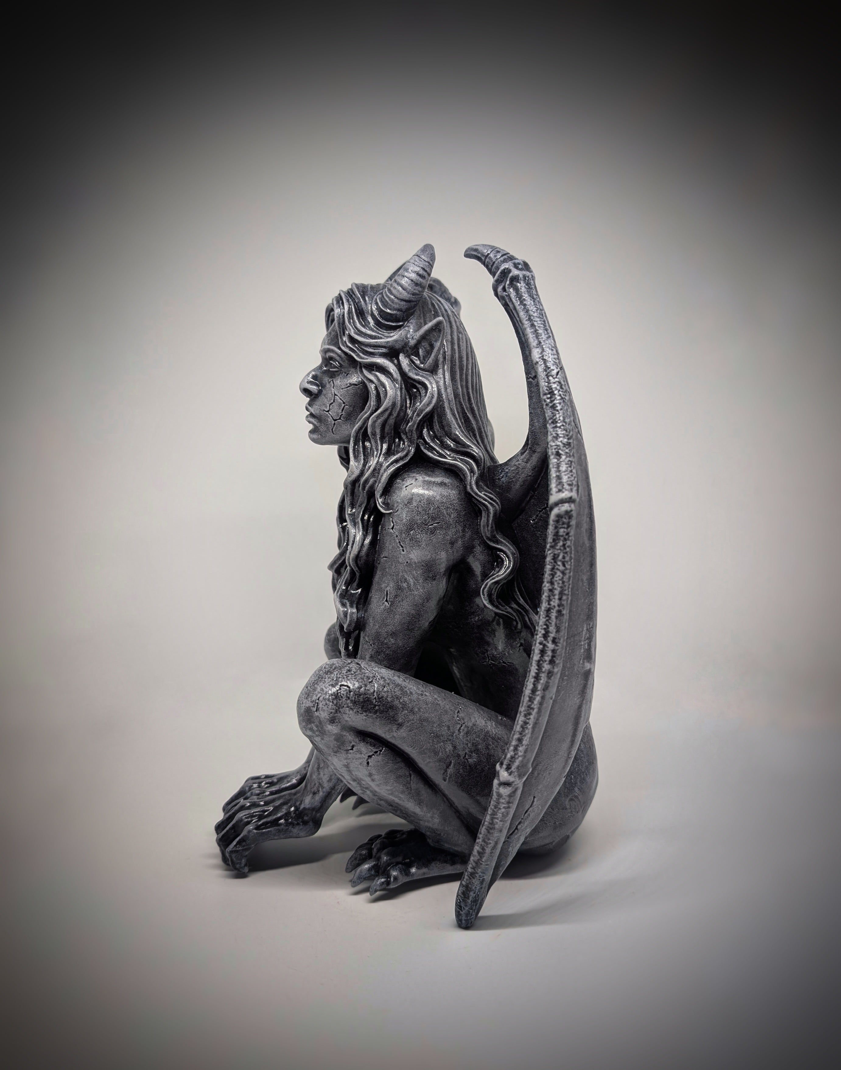 Gargoyle Shelf Decor Resin 3D Sculpture 10.24in (26 cm) Gothic Statue