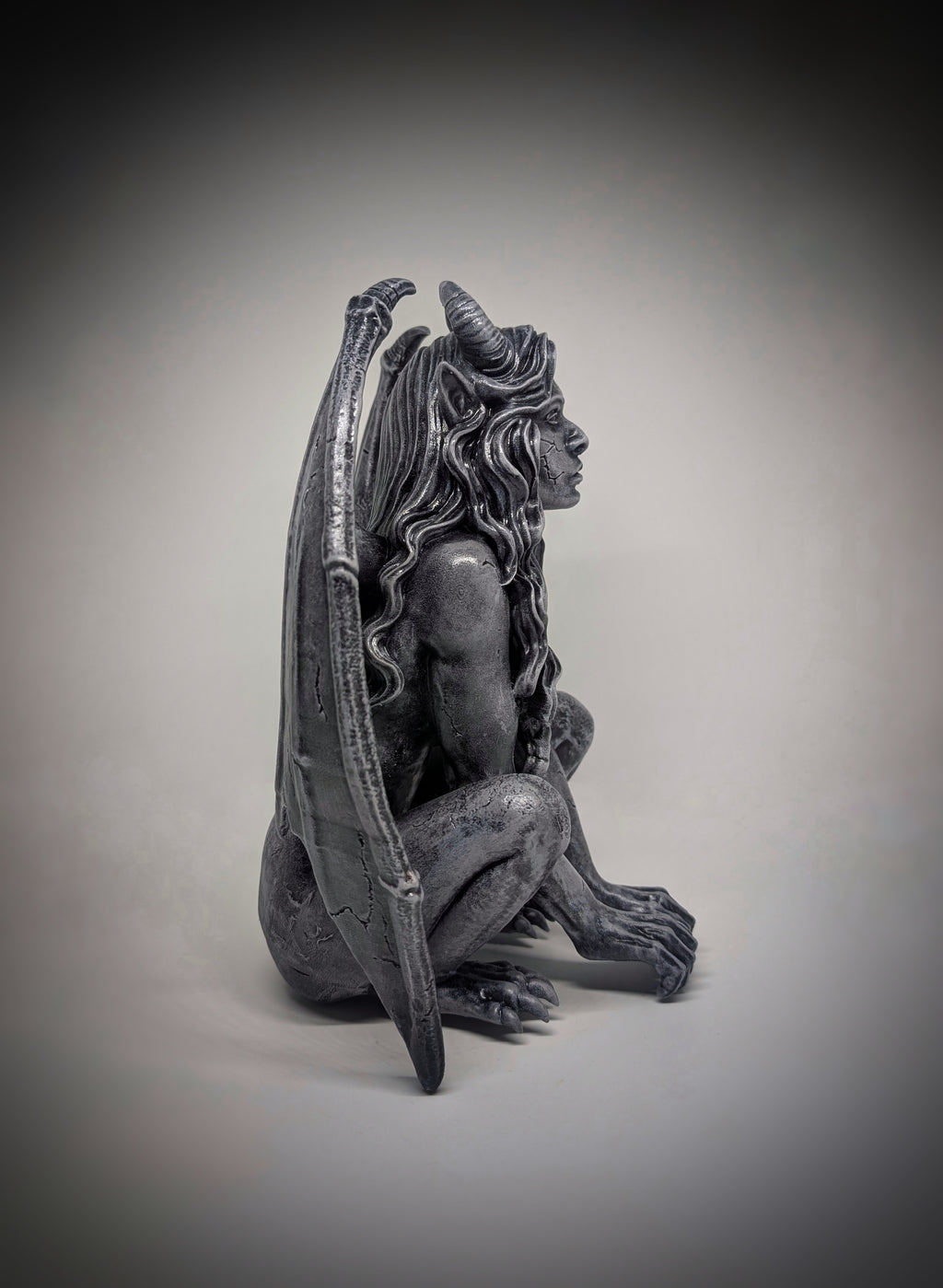 Gargoyle Shelf Decor Resin 3D Sculpture 10.24in (26 cm) Gothic Statue