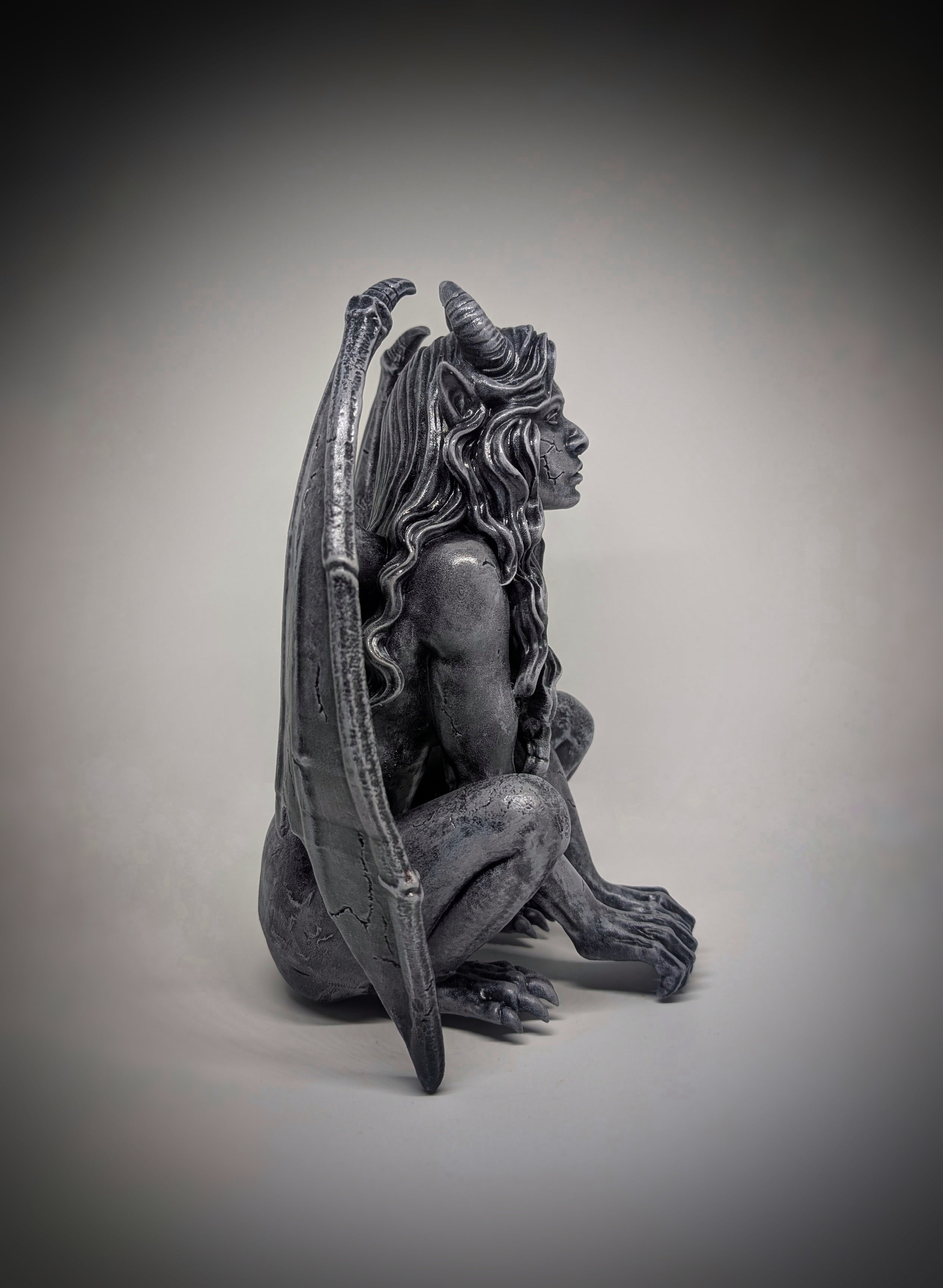 Gargoyle Shelf Decor Resin 3D Sculpture 10.24in (26 cm) Gothic Statue